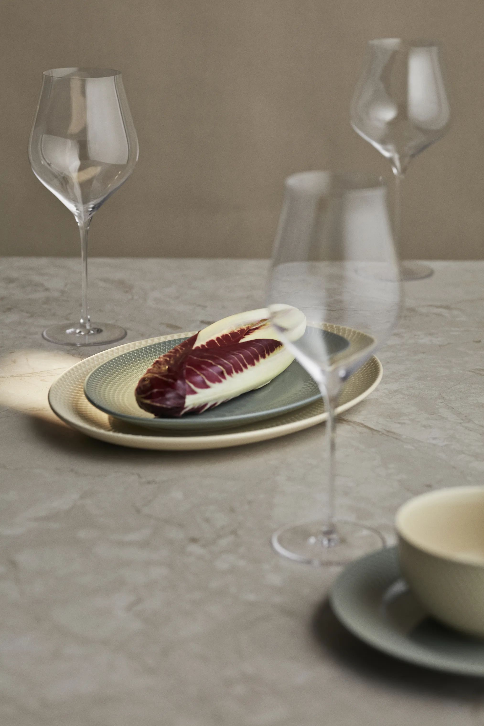 Lyngby Porcelæn Serveringsfade Rhombe Earth Serveringsfad i Marble, 3