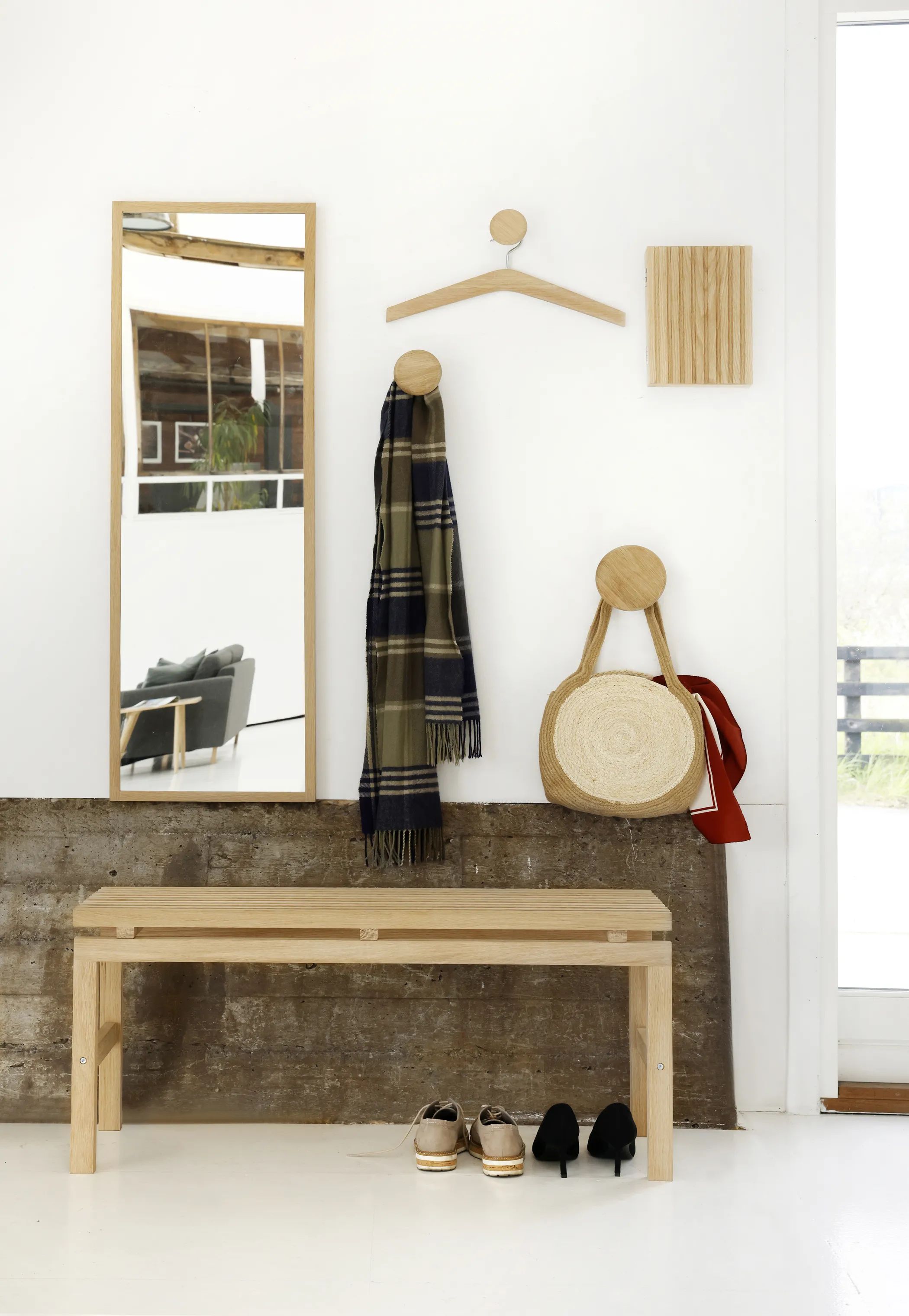 SKAGEN living Knager Bøjle - 3 stk. i Hvidvasket eg, 2