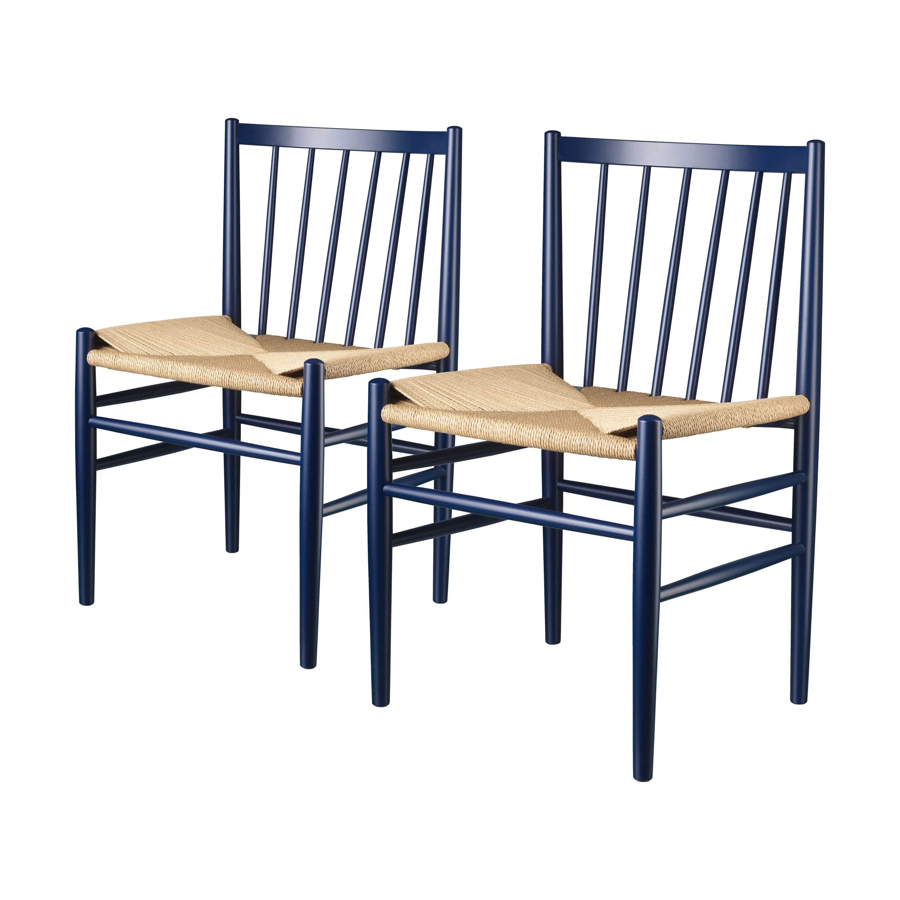 FDB Møbler Spisebordsstole J80 Spisebordsstol - 2 stk i Steel Blue (RAL 5011), 1