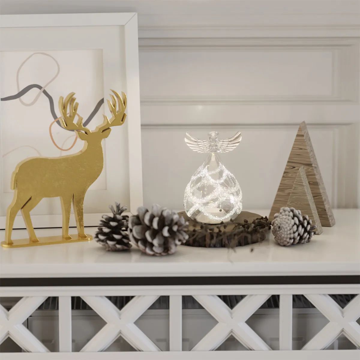Deluxe Homeart LED-lys LED Engel i klar, 3