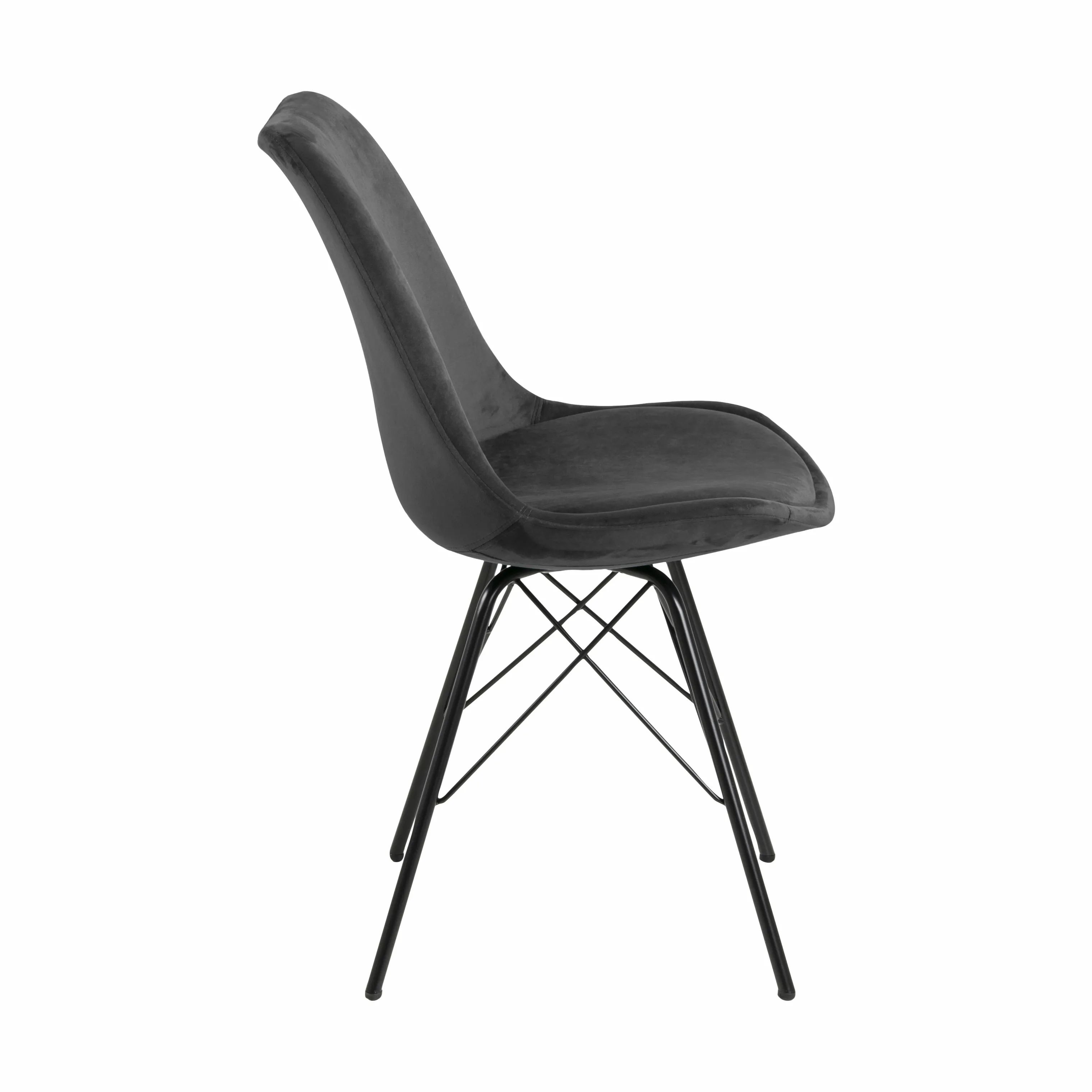 CASA Living Spisebordsstole Eris Spisebordsstol - 2 stk. i mørkegrå/sort, 4