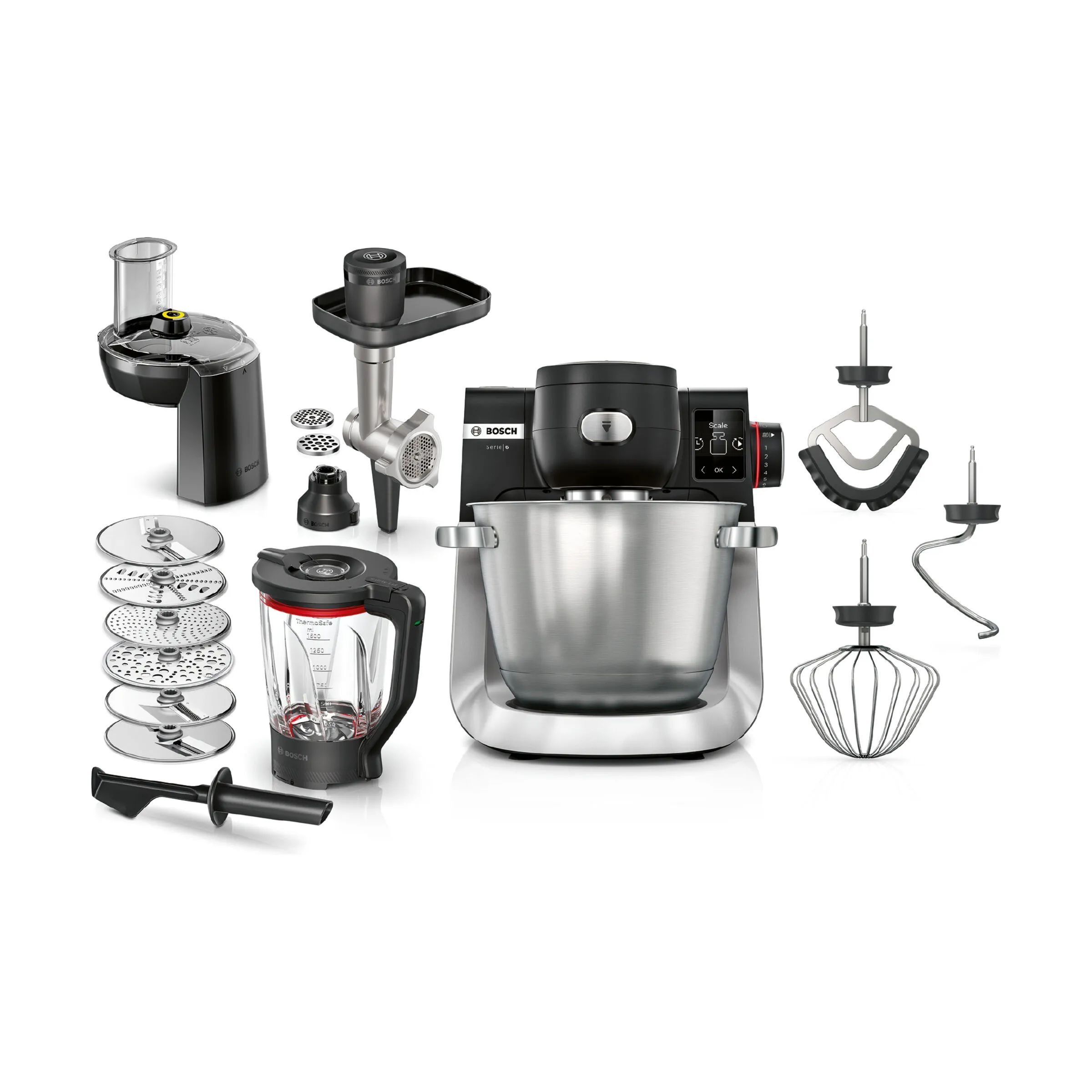 Bosch Røremaskiner Serie 6 Køkkenmaskine i Sort, 6