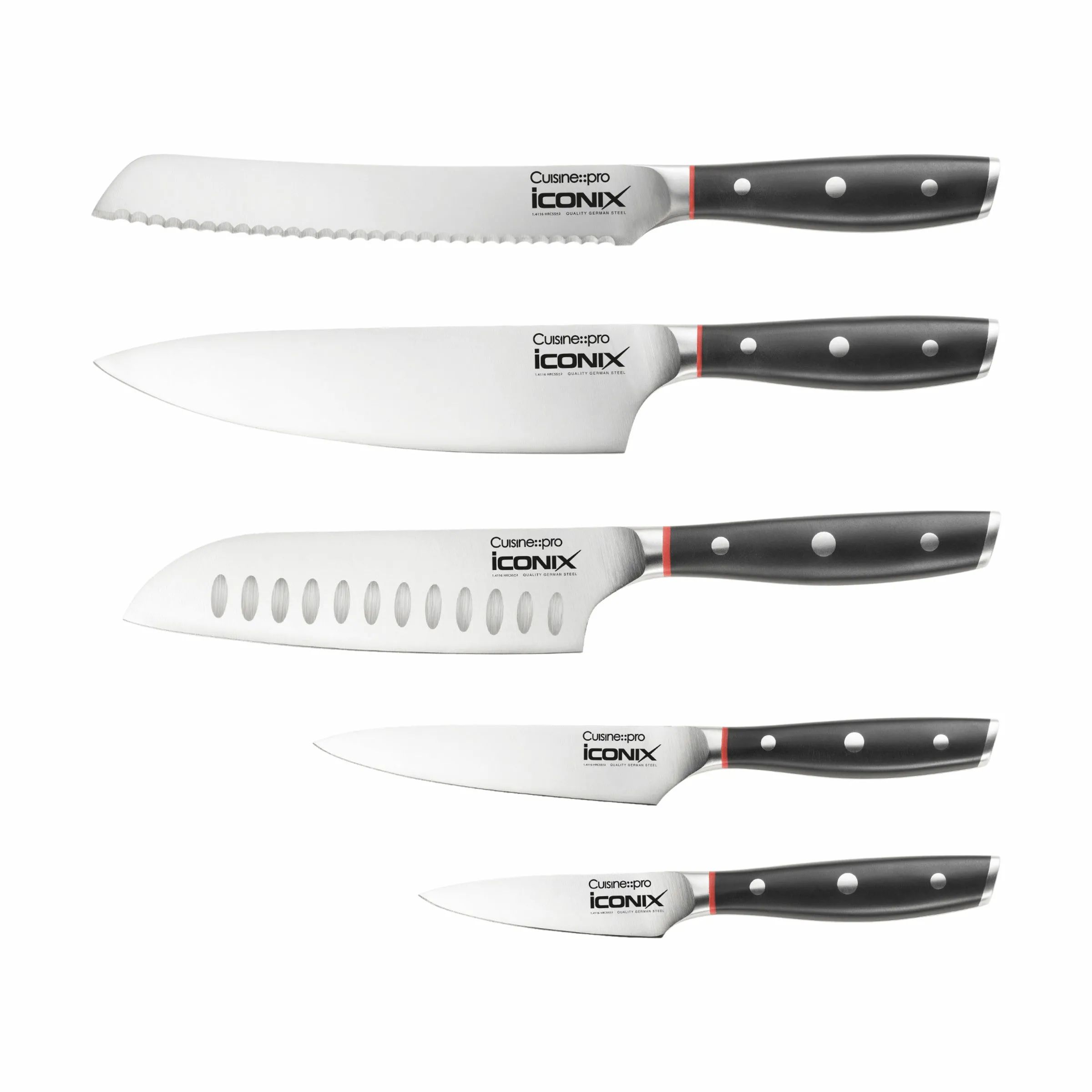THE CUSTOM CHEF™ Knivblokke med knive Cuisine::pro®
iconiX™ Cuisine::pro iconiX™ Holz Knivblok - 6 dele i Brun/klar, 3