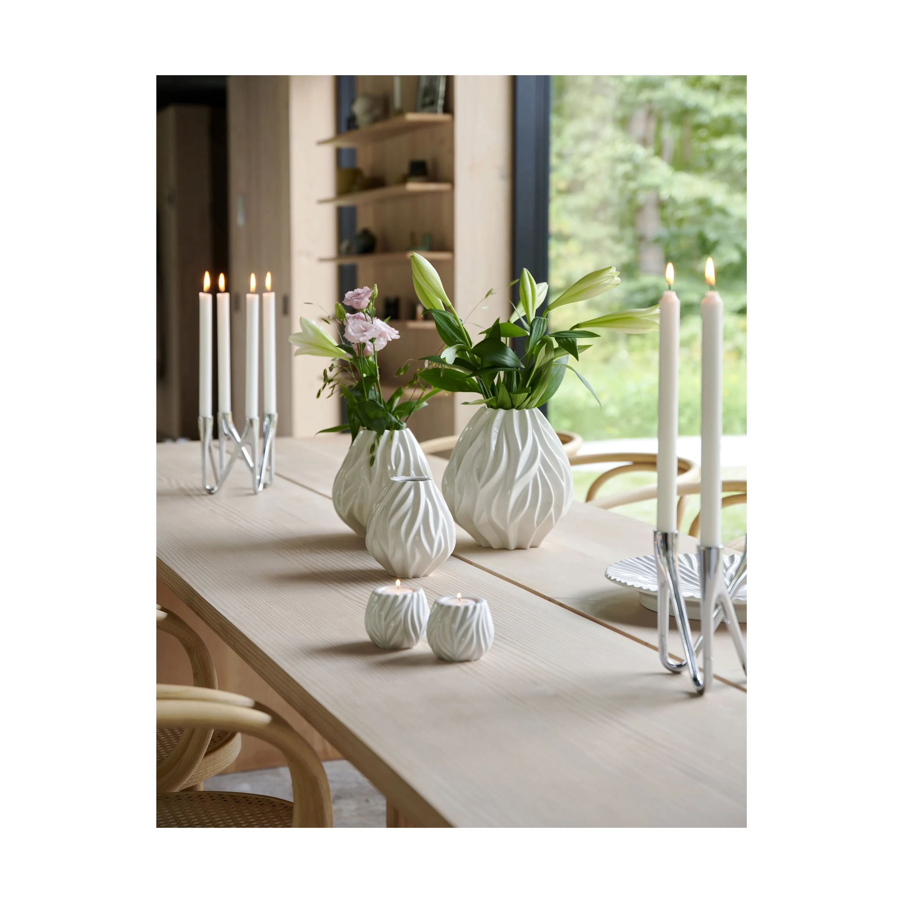 Morsø Vaser Flame Vase i Hvid, 15 cm, 5