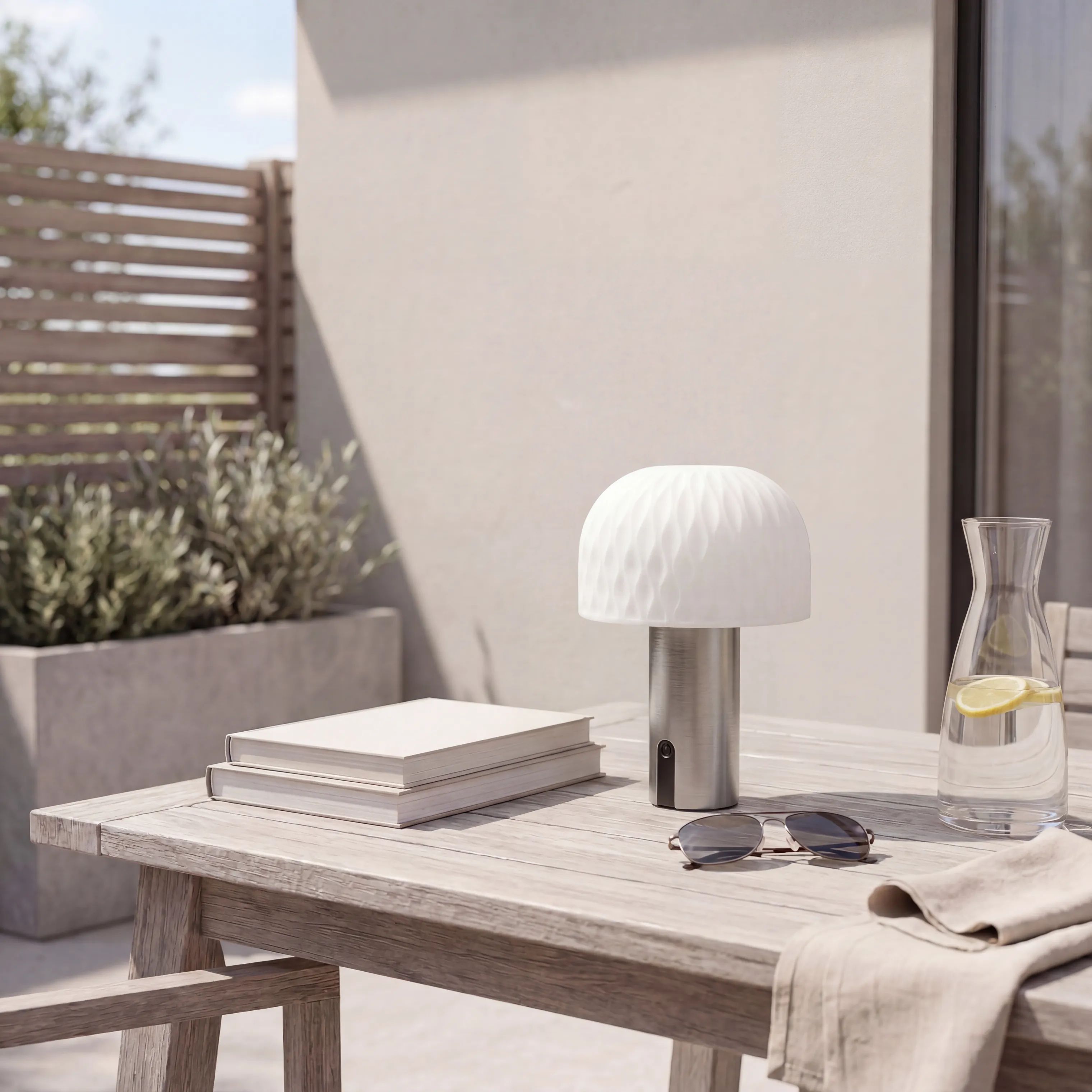 Deluxe Homeart Bordlamper Ikon Copenhagen Ikon Solar LED Bordlampe i Sølv, 3