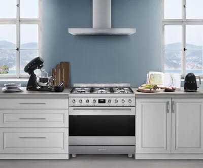 Smeg Komfurer Classic Gaskomfur C9GMX2 i Stål, 3