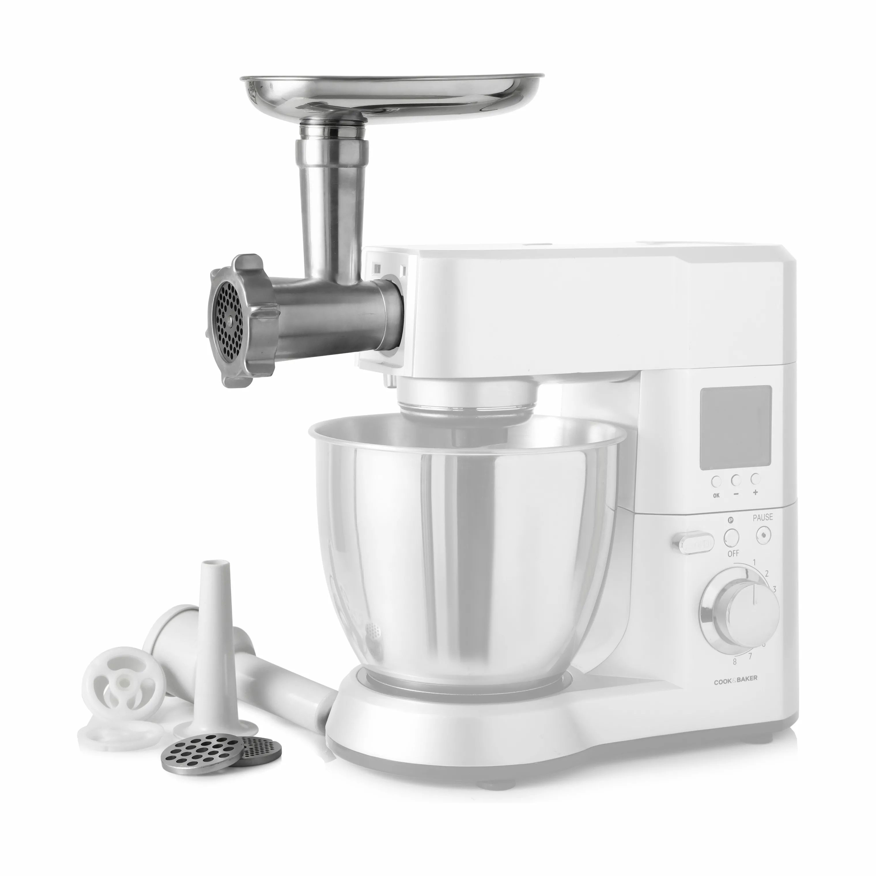 Cook & Baker Tilbehør til røremaskiner Kødhakker i Grå, 4
