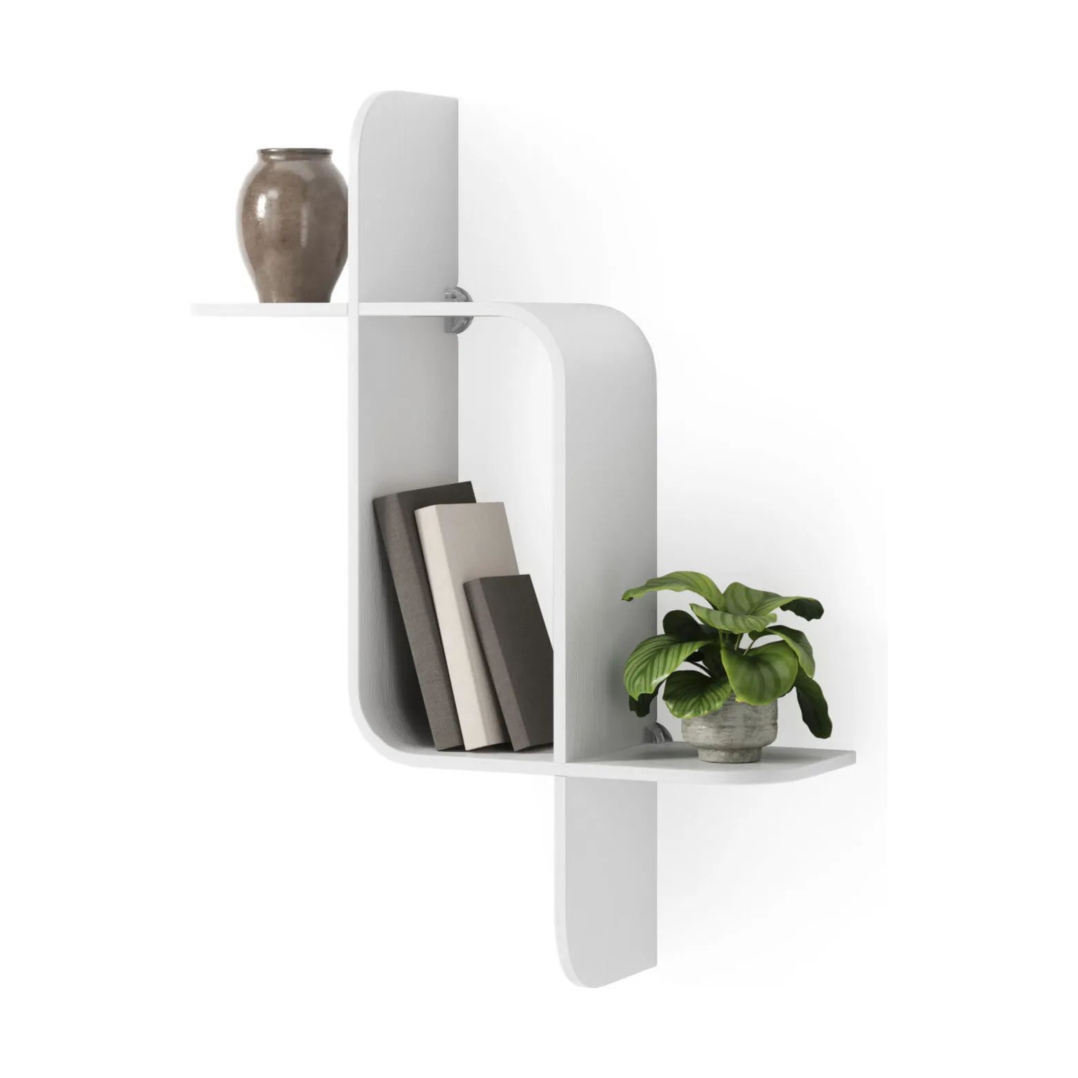 Umbra Reoler og tilbehør Montage Hylde i Hvid, B62,2 x L15,2 cm, 8