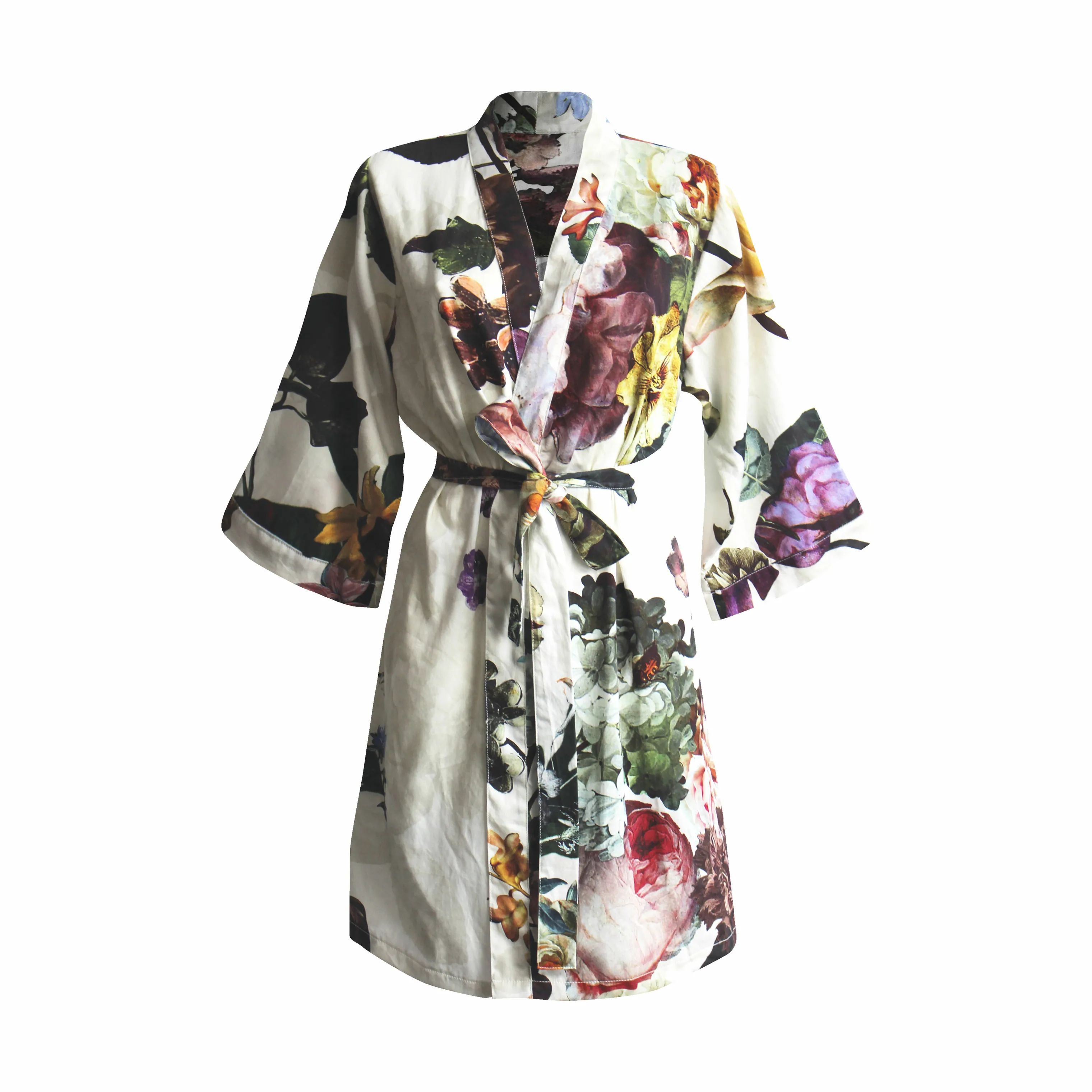 Essenza Morgenkåber Fleur Kimono i Ecru, Str. M, 1