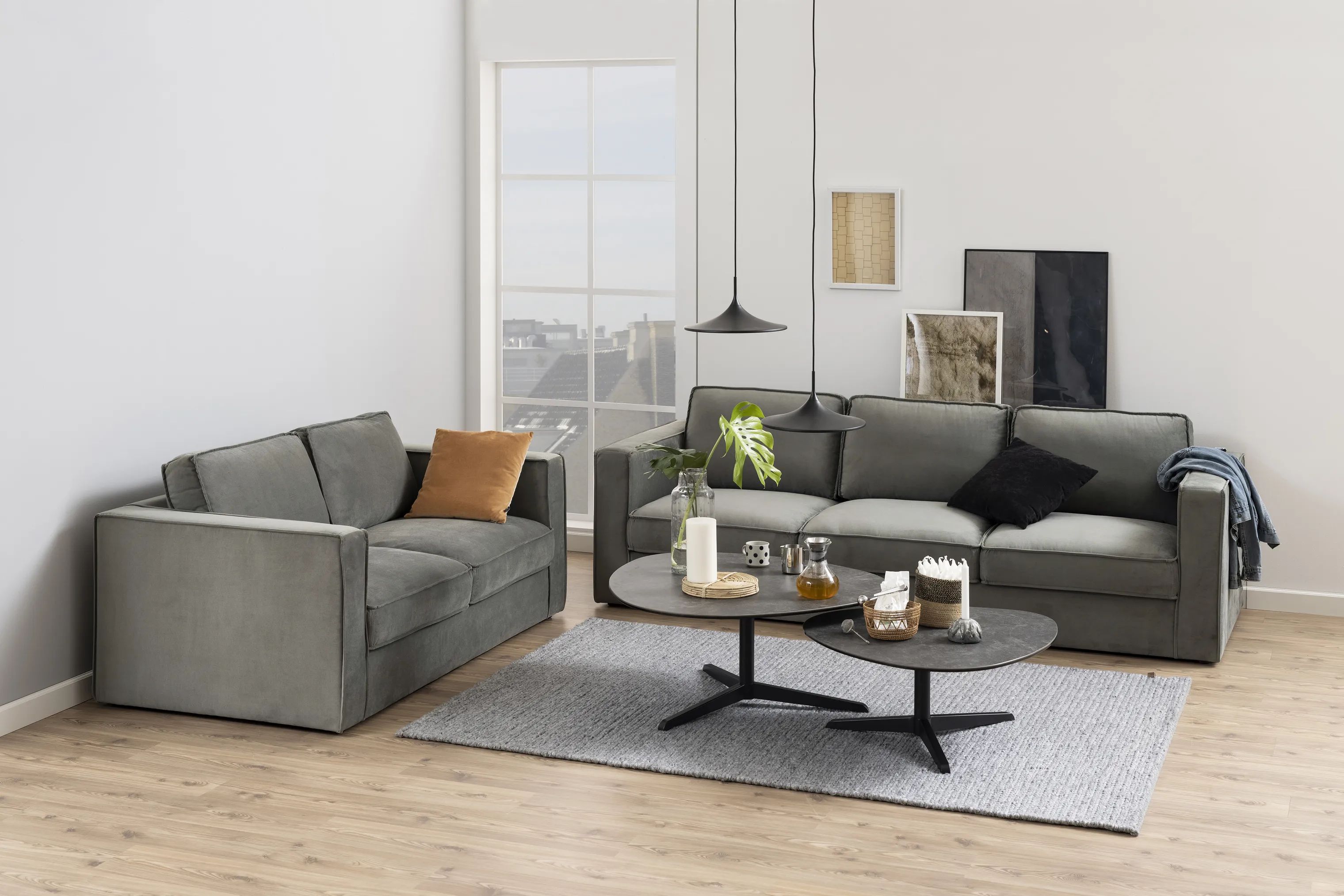 CASA Living Sofaborde Barnsley Sofabord i Sort, H41 x B100 cm, 3