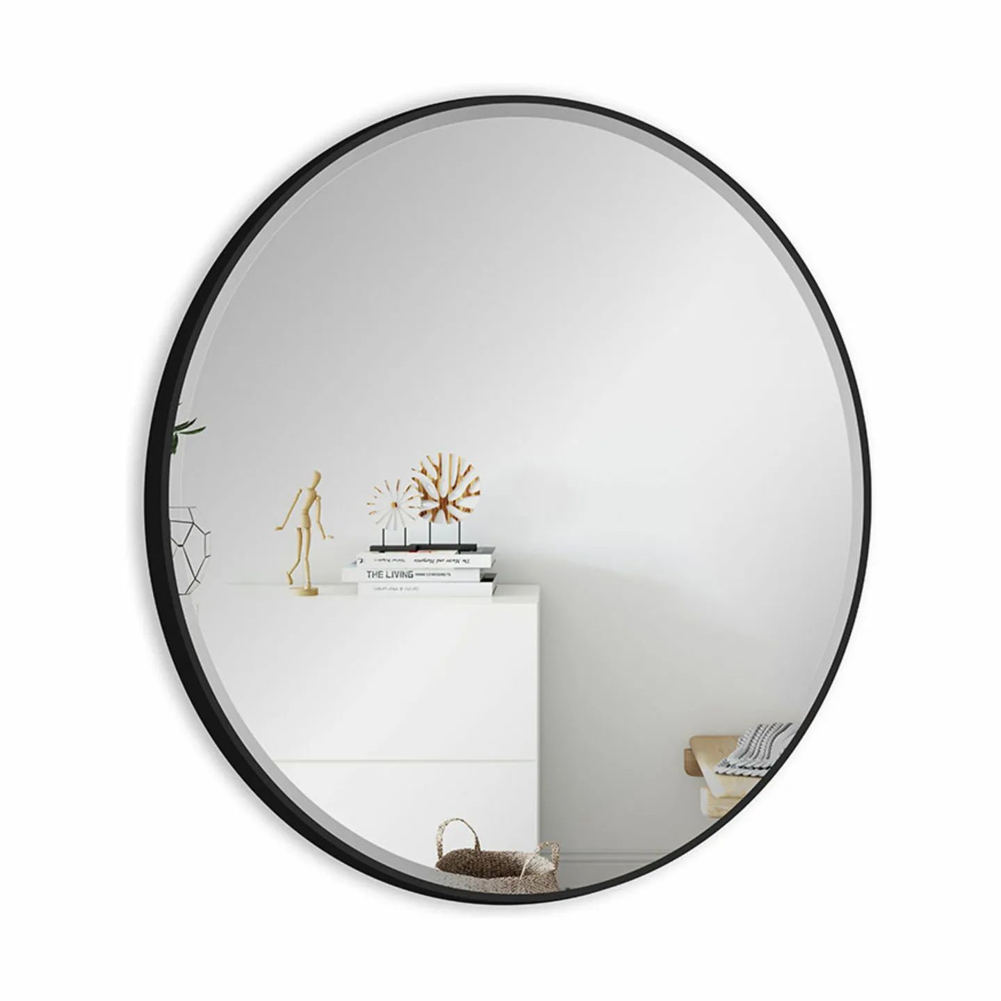Incado Spejle Circle Spejl i Sort , 60 cm, 1