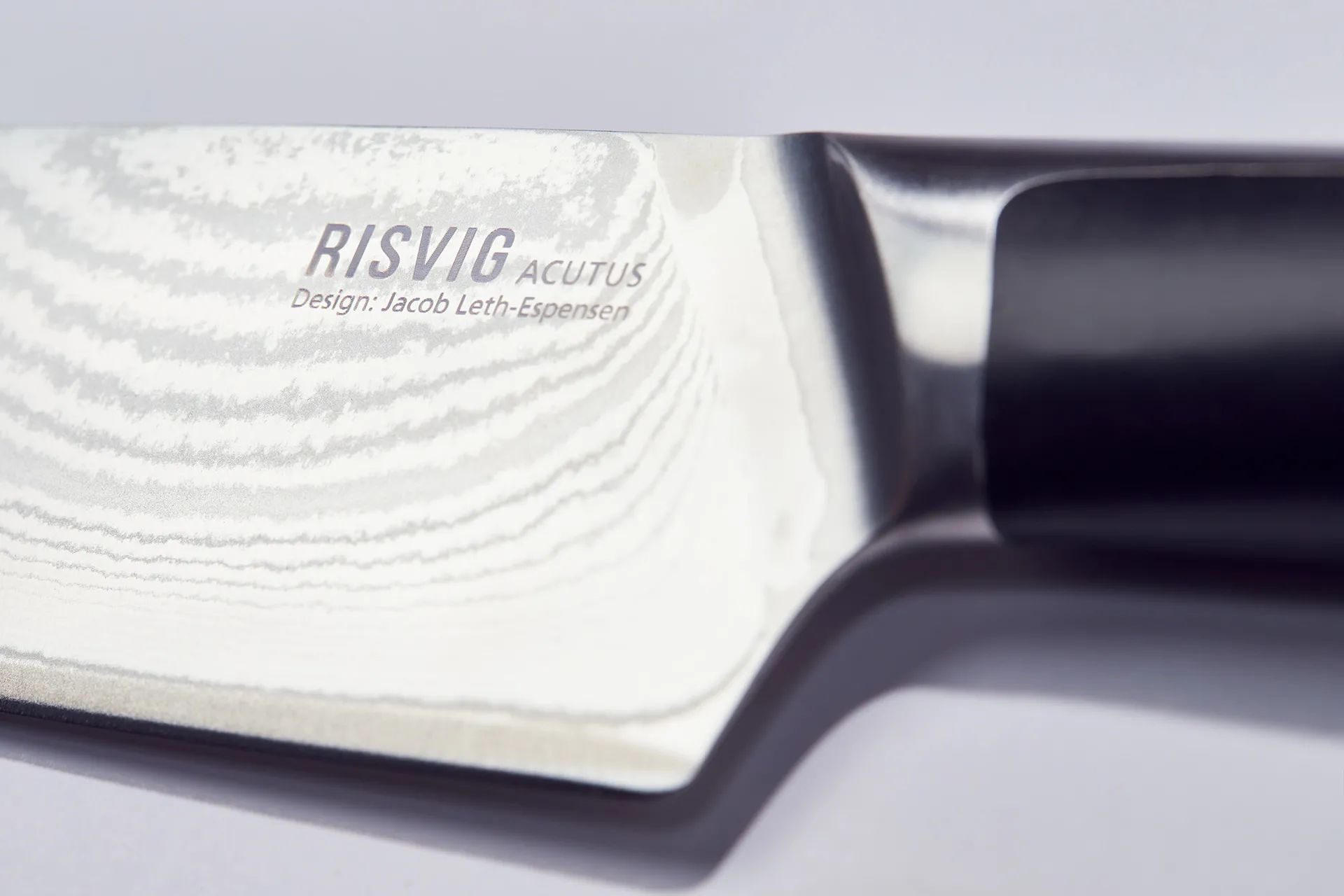RISVIG Design Grøntsagsknive Acutus Damaskus Grøntsagskniv i Stål/Sort, 2