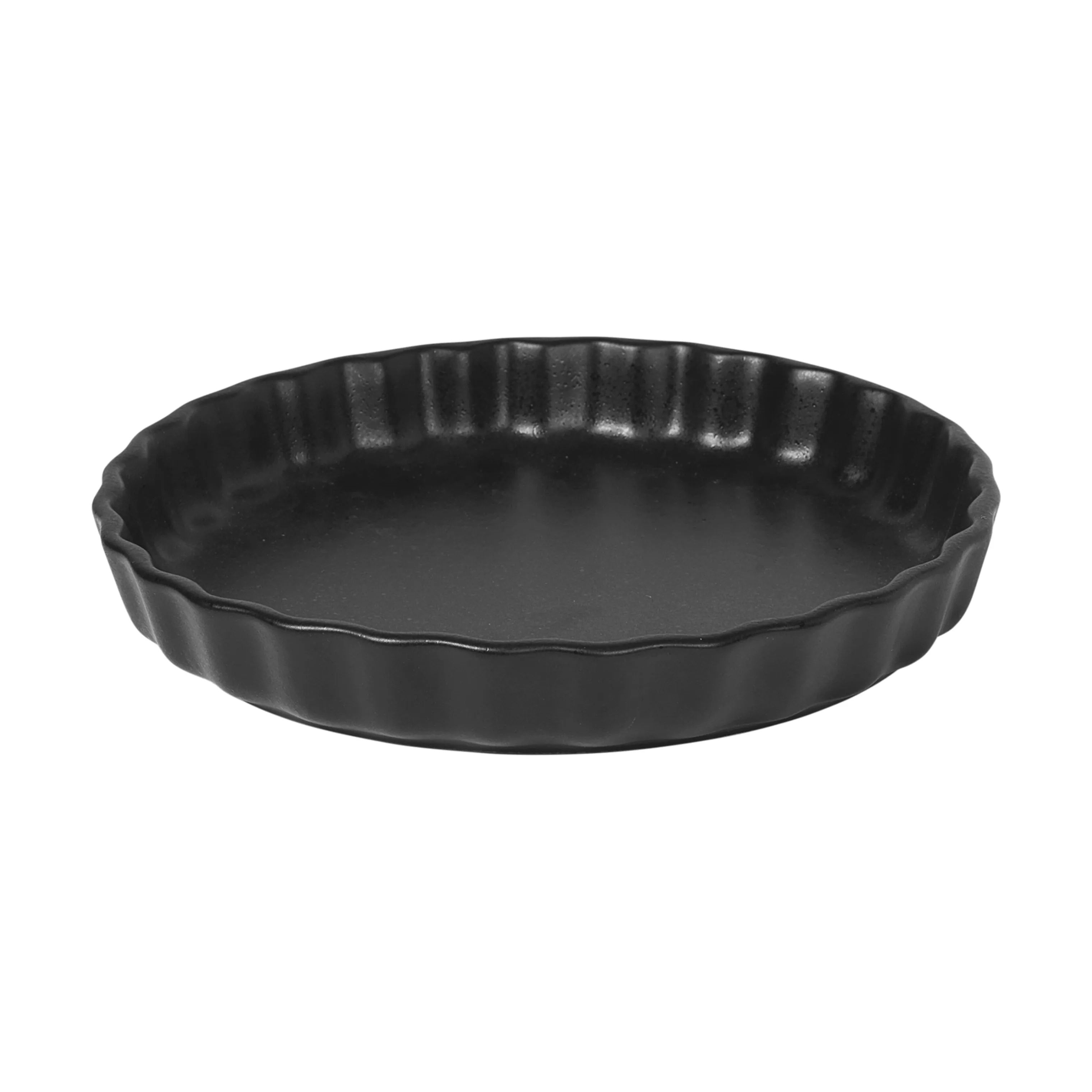 Broste Copenhagen Ovnfaste fade Vig Ovnfast Tærtefad i Antique Black, 25 cm, 1