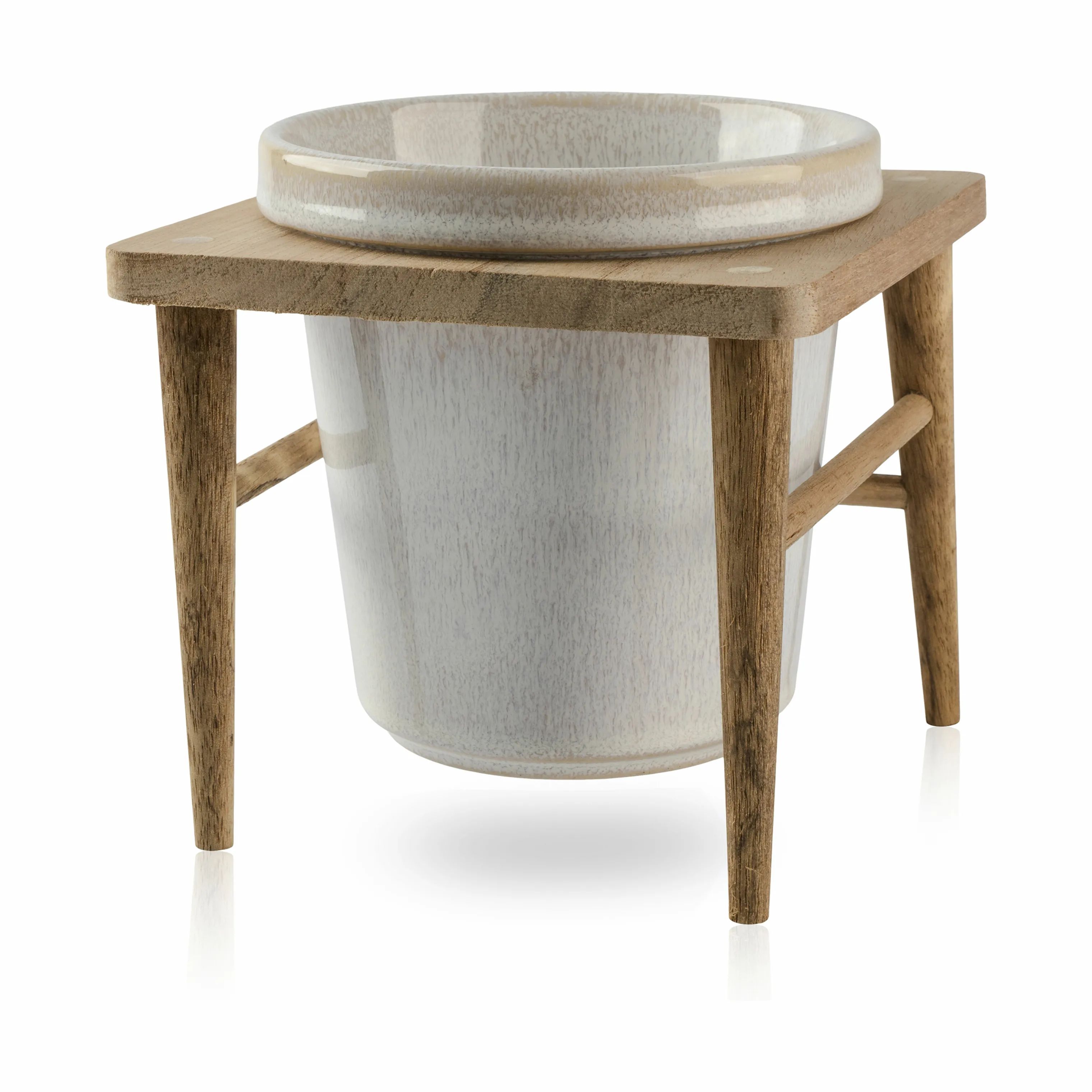 CASA Living Urtepotteskjulere Sofia Urtepotte i råhvid, 11 cm, 1