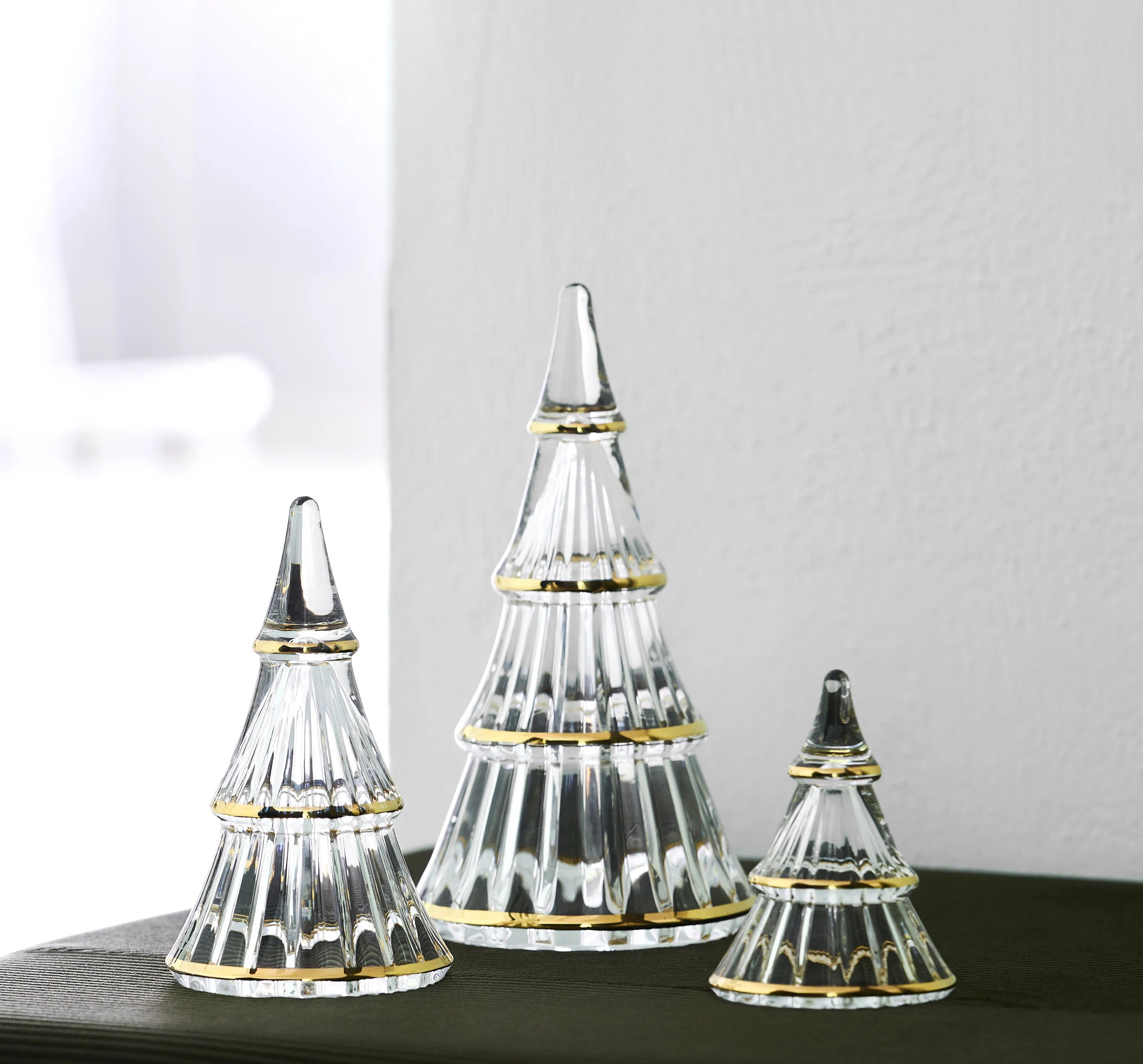 Holmegaard Julefigurer Fairytales Juletræ i Klar/guld, 9 cm, 2