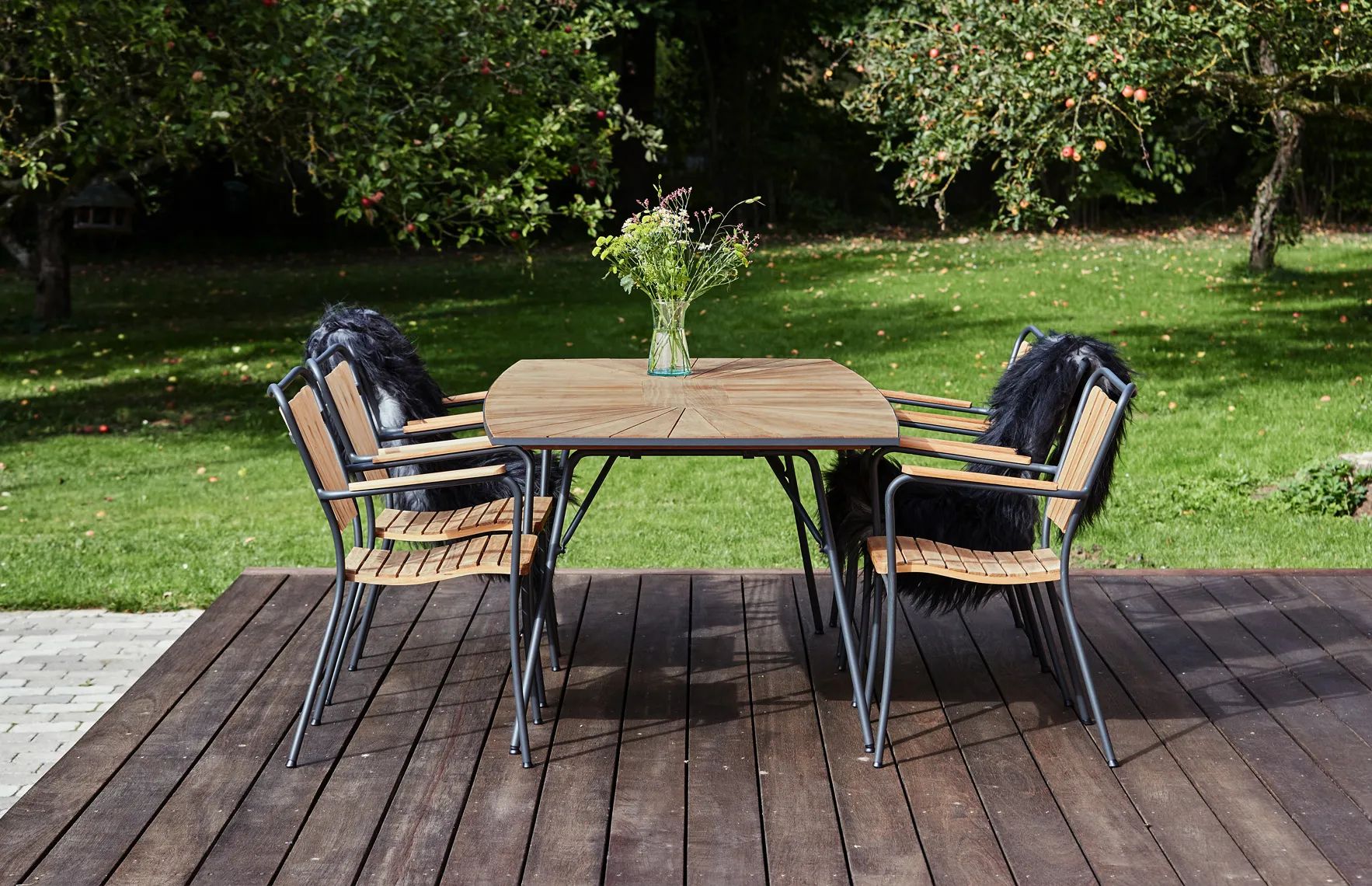 Mandalay Havespiseborde Marguerit Havebord i Antracit, 200 cm, 4