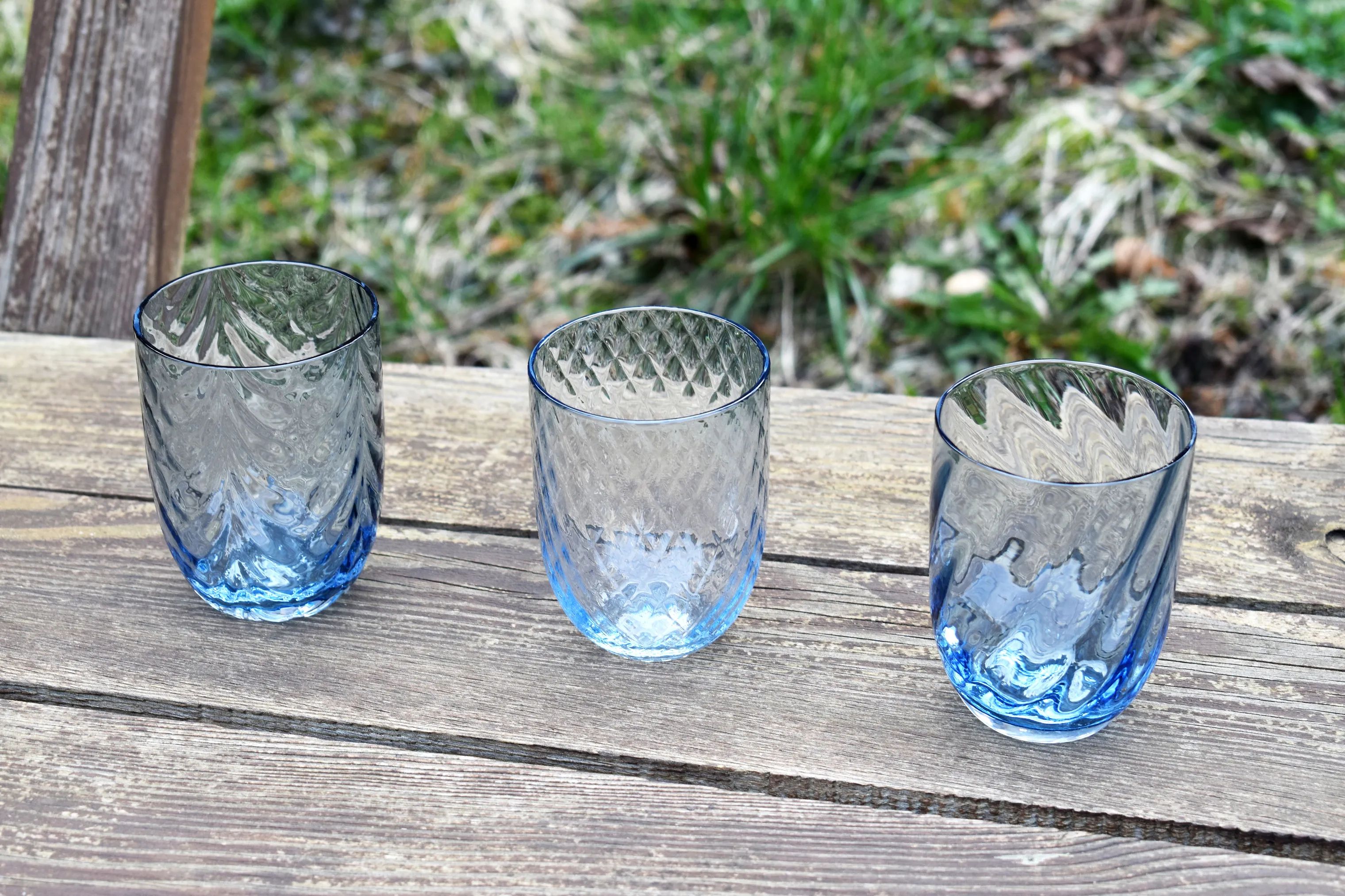 Anna von Lipa Vandglas Harlequin Vandglas i Blue smoke, 2