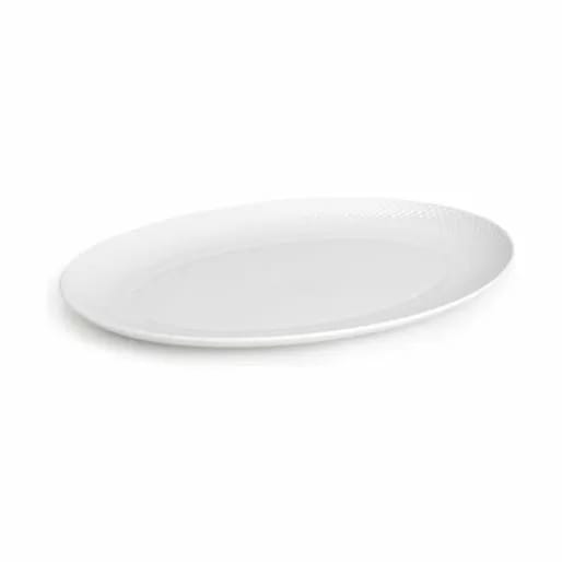 Lyngby Porcelæn Serveringsfade Rhombe Serveringsfad i Hvid, B42 x L32 cm, 2