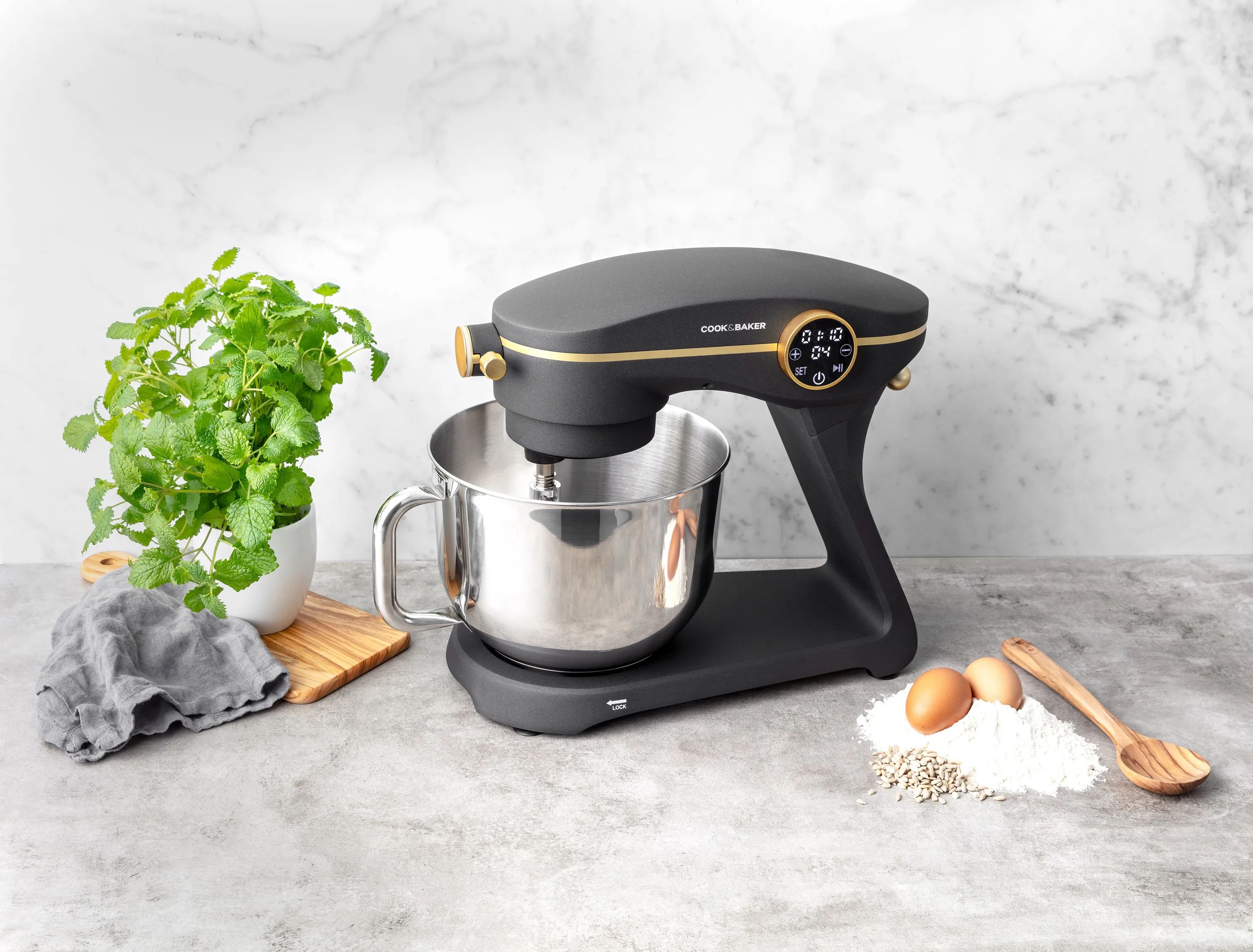 Cook & Baker Røremaskiner Røremaskine i sort/guld, 5