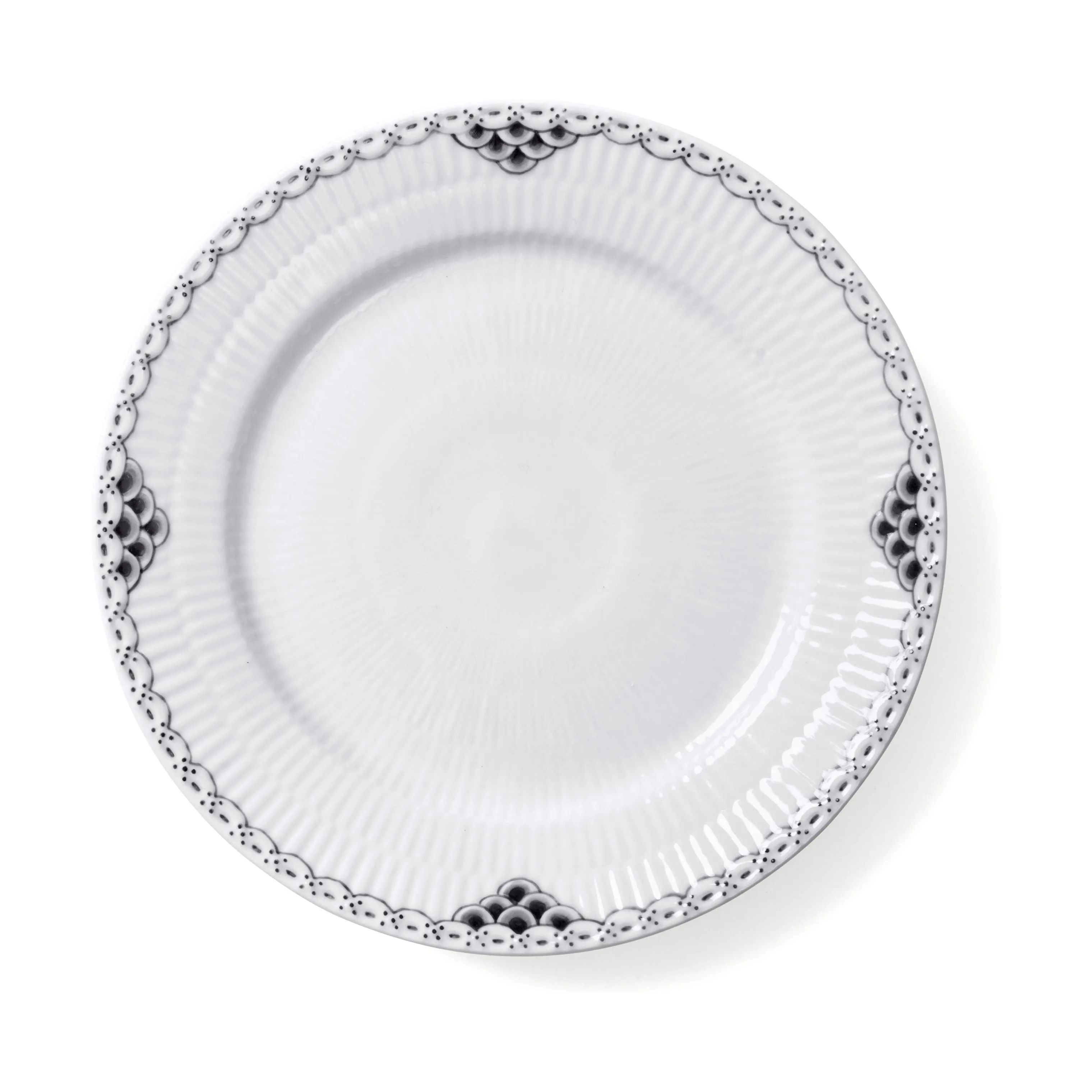Royal Copenhagen Kagetallerkener Sort Riflet Blonde Desserttallerken i 19 cm, 1