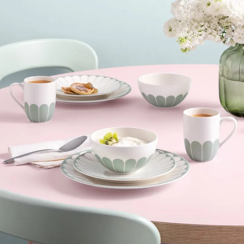 Villeroy & Boch Middagstallerkener Fleur Vert Tallerken i 21,2 cm, 4