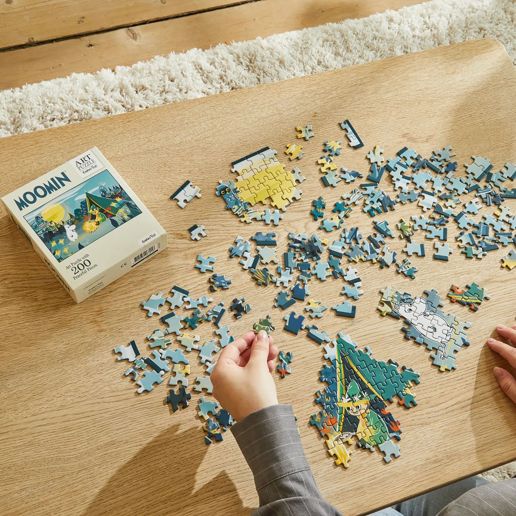 Barbo Toys Spil Mumi Puslespil - Camping i Blå, 2