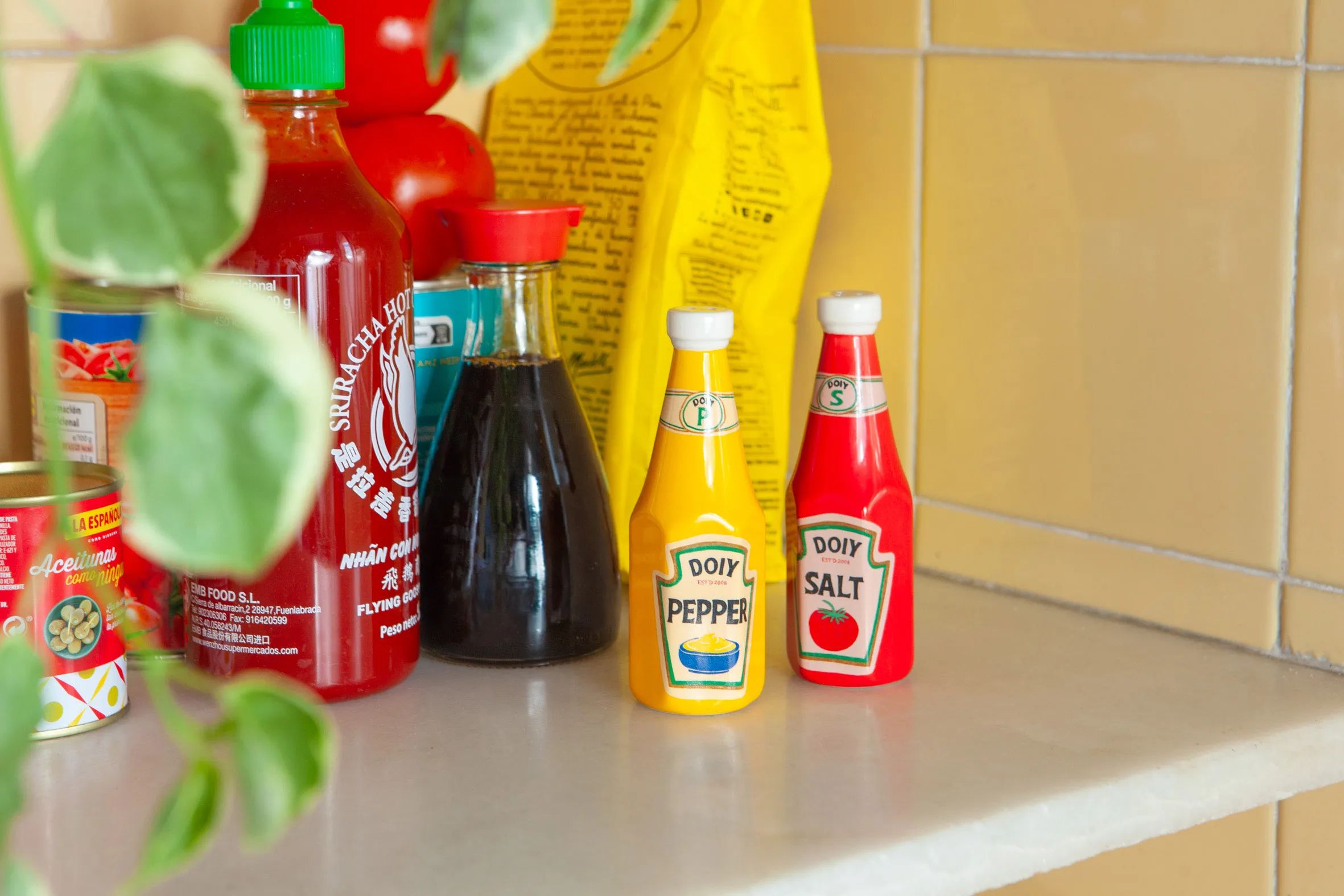 DOIY Strøsæt Strøsæt - 2 dele i ketchup/sennep, 2