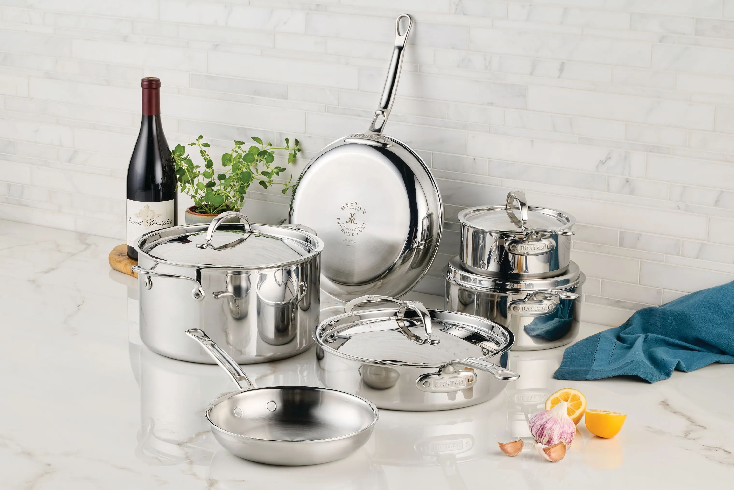 Hestan Grydesæt Probond Luxe Gryde- og pandesæt  - 10 dele i Rustfrit stål, 2