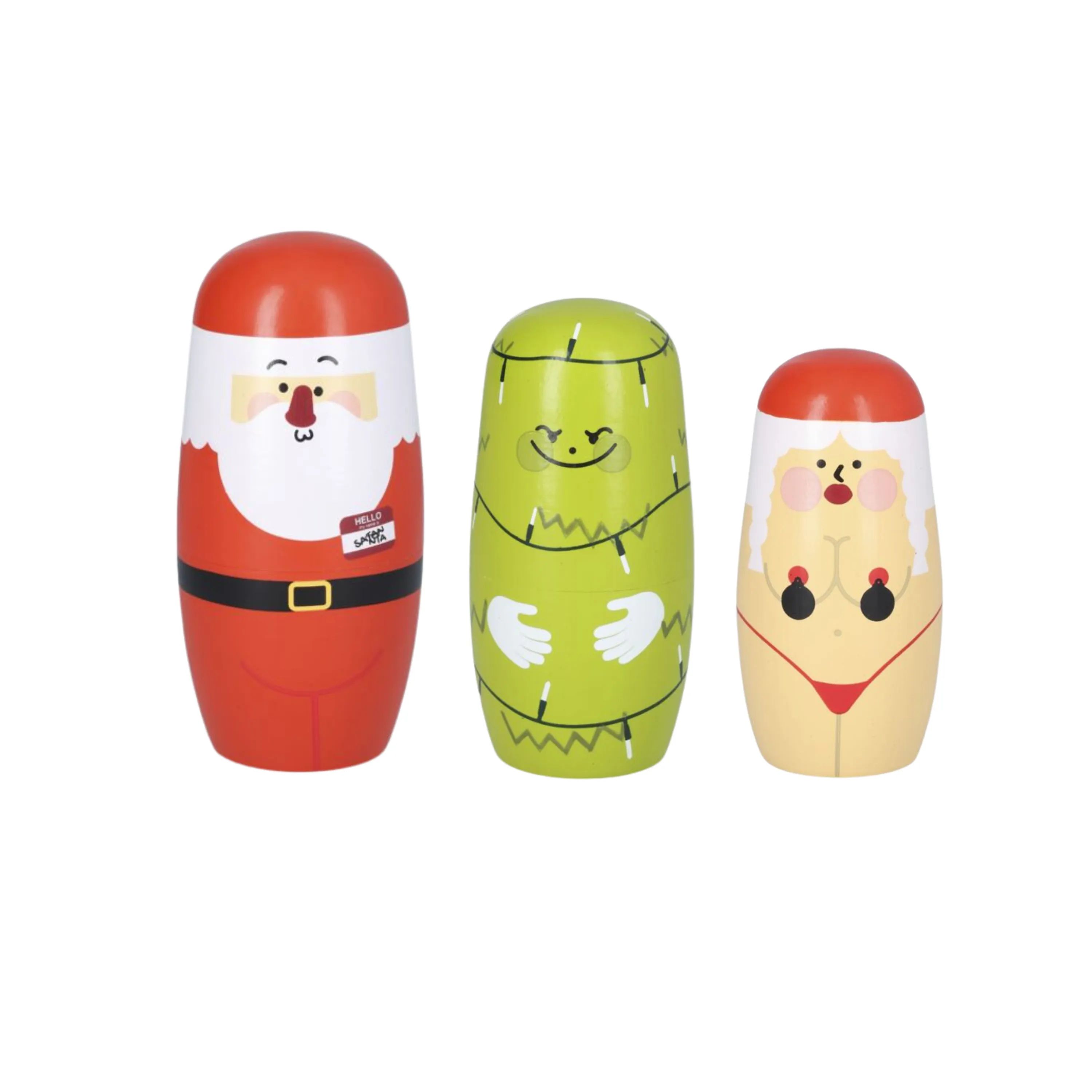 Spring Copenhagen Julefigurer Crazy Xmas Expressions Julefigurer – 3 stk. i Multifarvet, 1