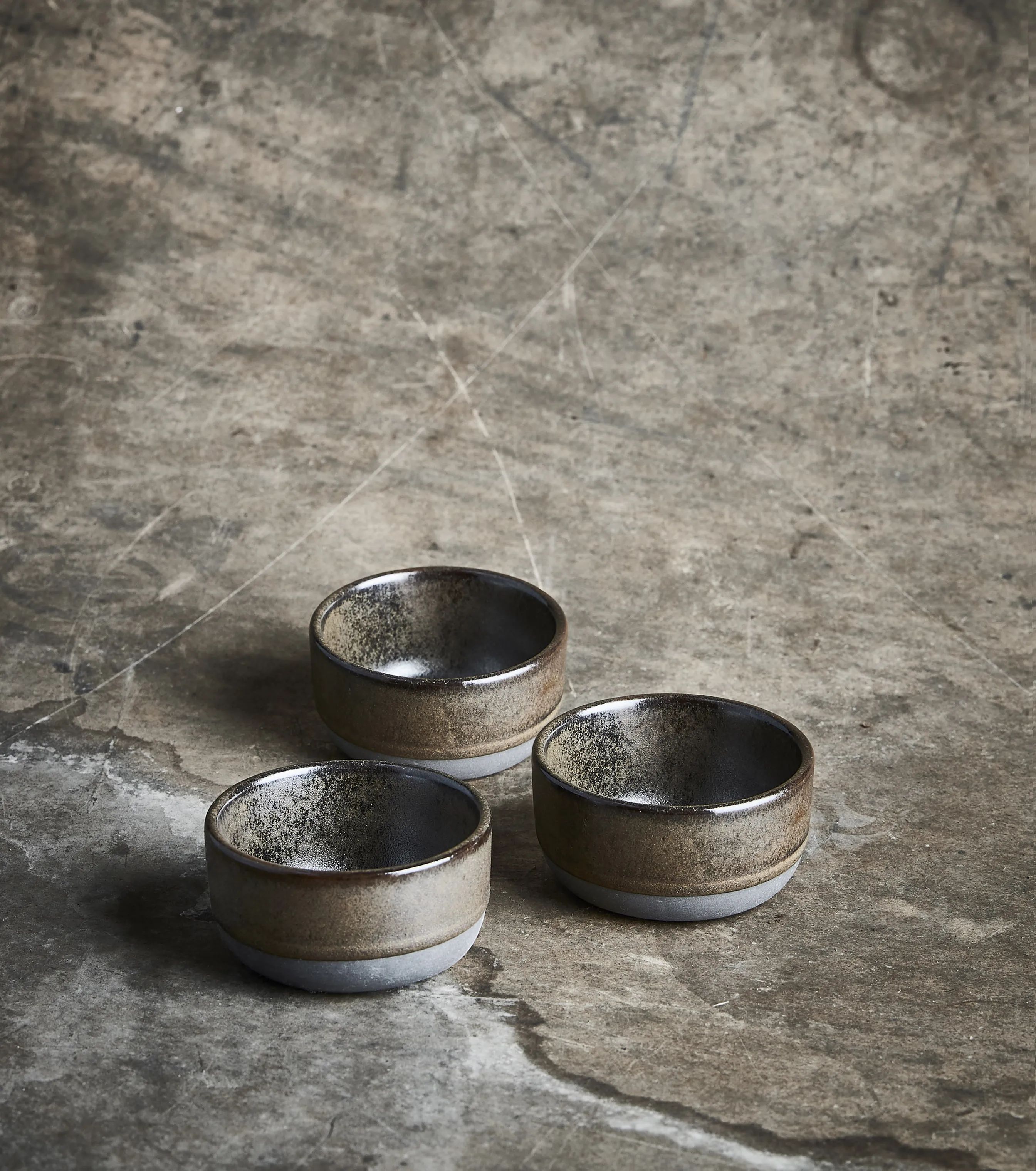 RAW by Aida Skåle Mini Skål - 3 stk. i Metallic brown, 2