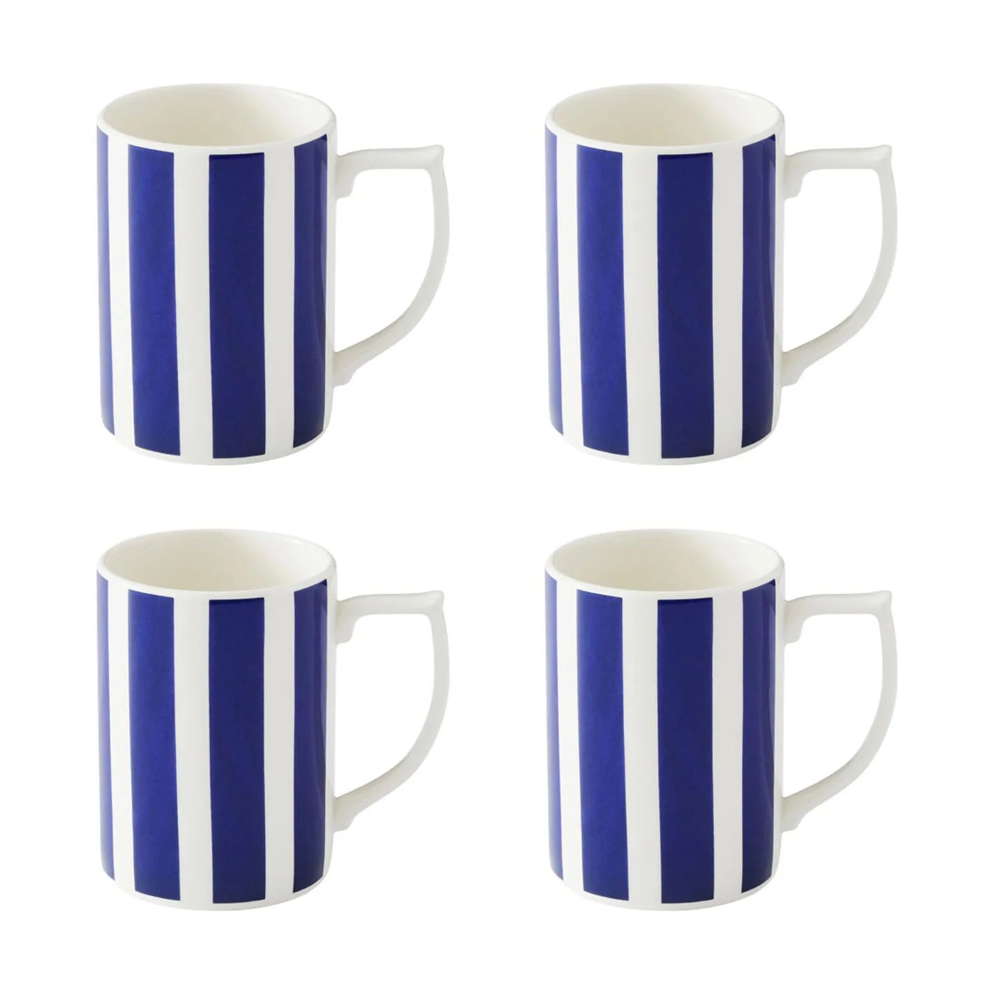 Spode Krus og kopper med hank Steccato Krus - 4 stk. i blå/bred, 1