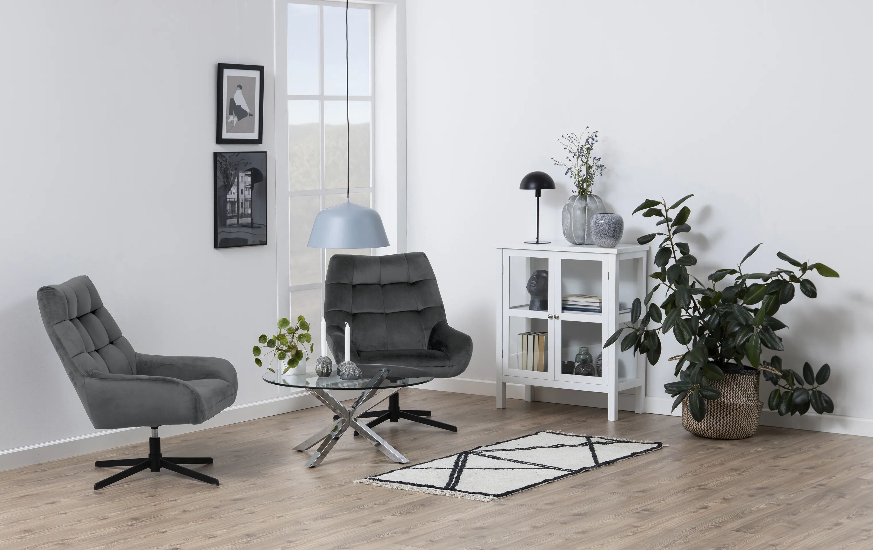 CASA Living Lænestole Paris Stol i Mørkegrå/sort, 2