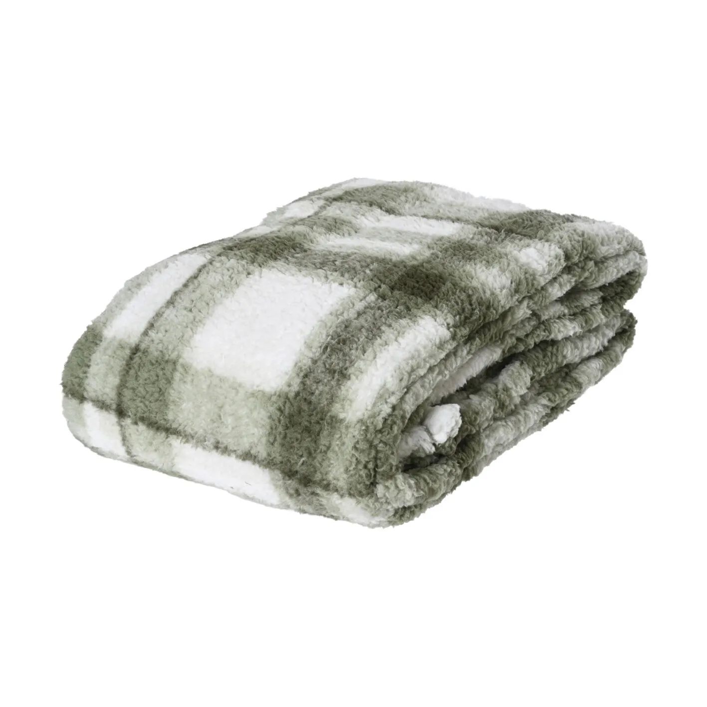 Casa Christmas Plaider Plaid i Grøn/hvid, 1