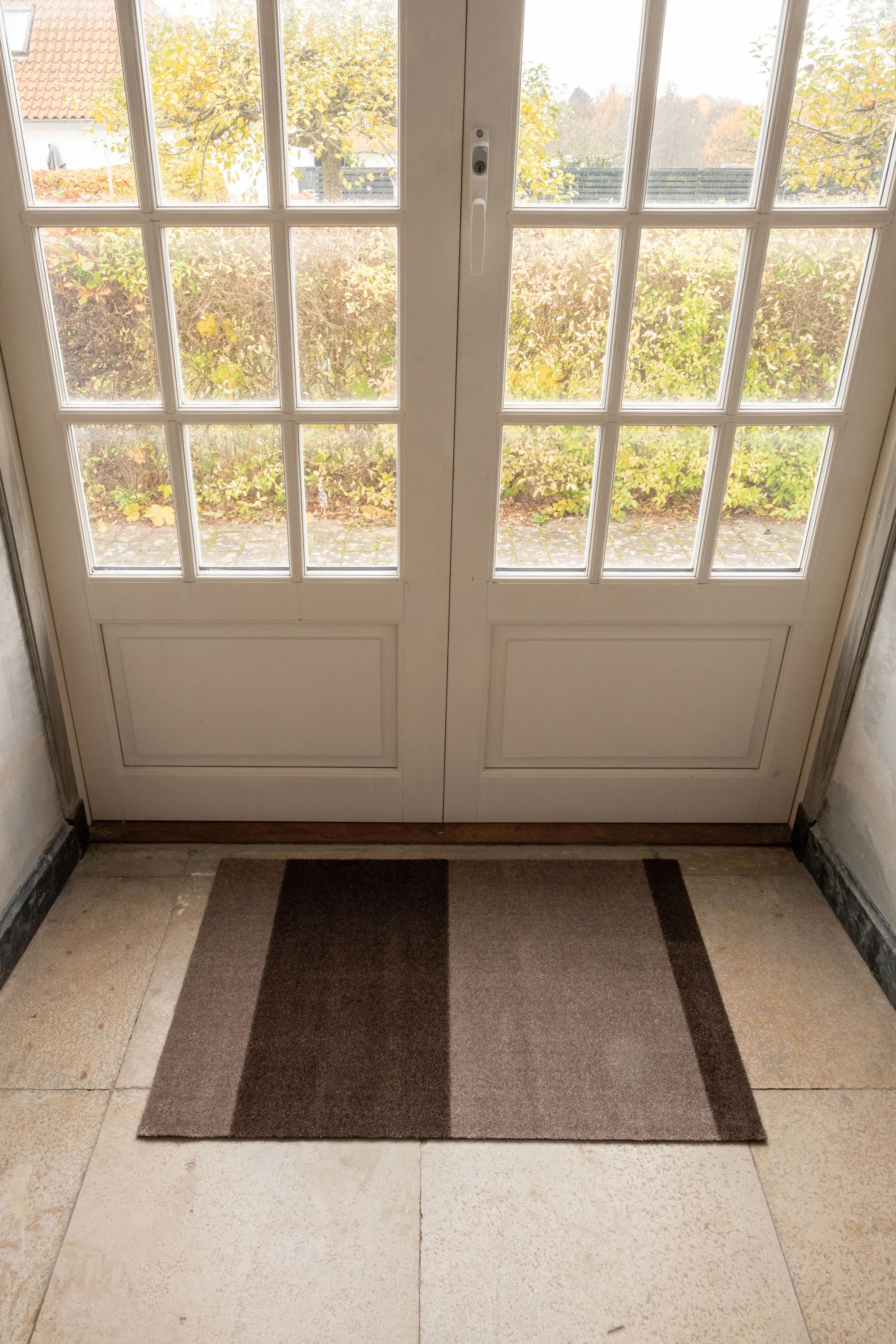 Tica Copenhagen Dørmåtter Stripes Horisontal Gulvmåtte i sand/brun, B60 x L90 cm, 2