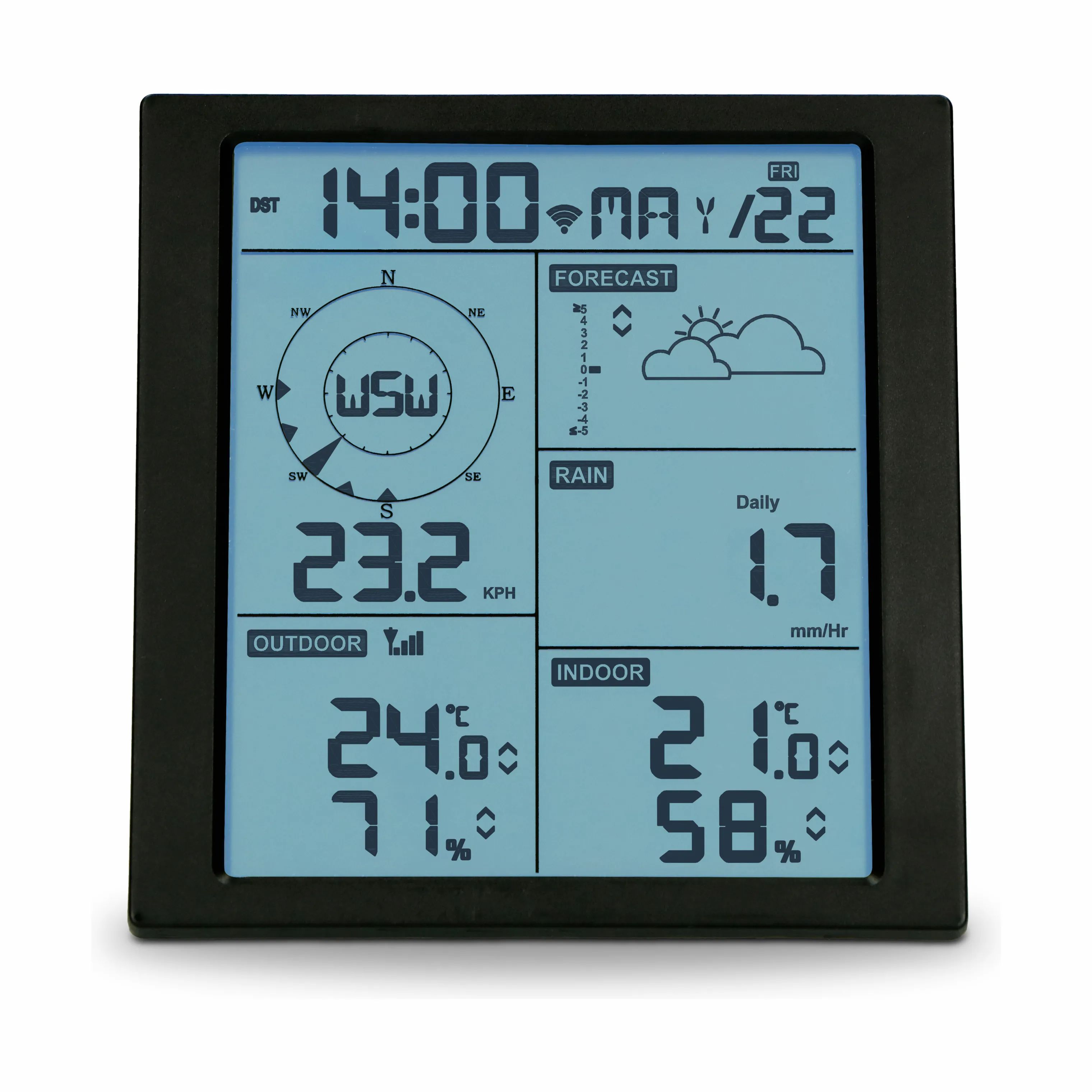 Alecto Home Vejrstationer Vejrstation WS-5200 i sort, 3
