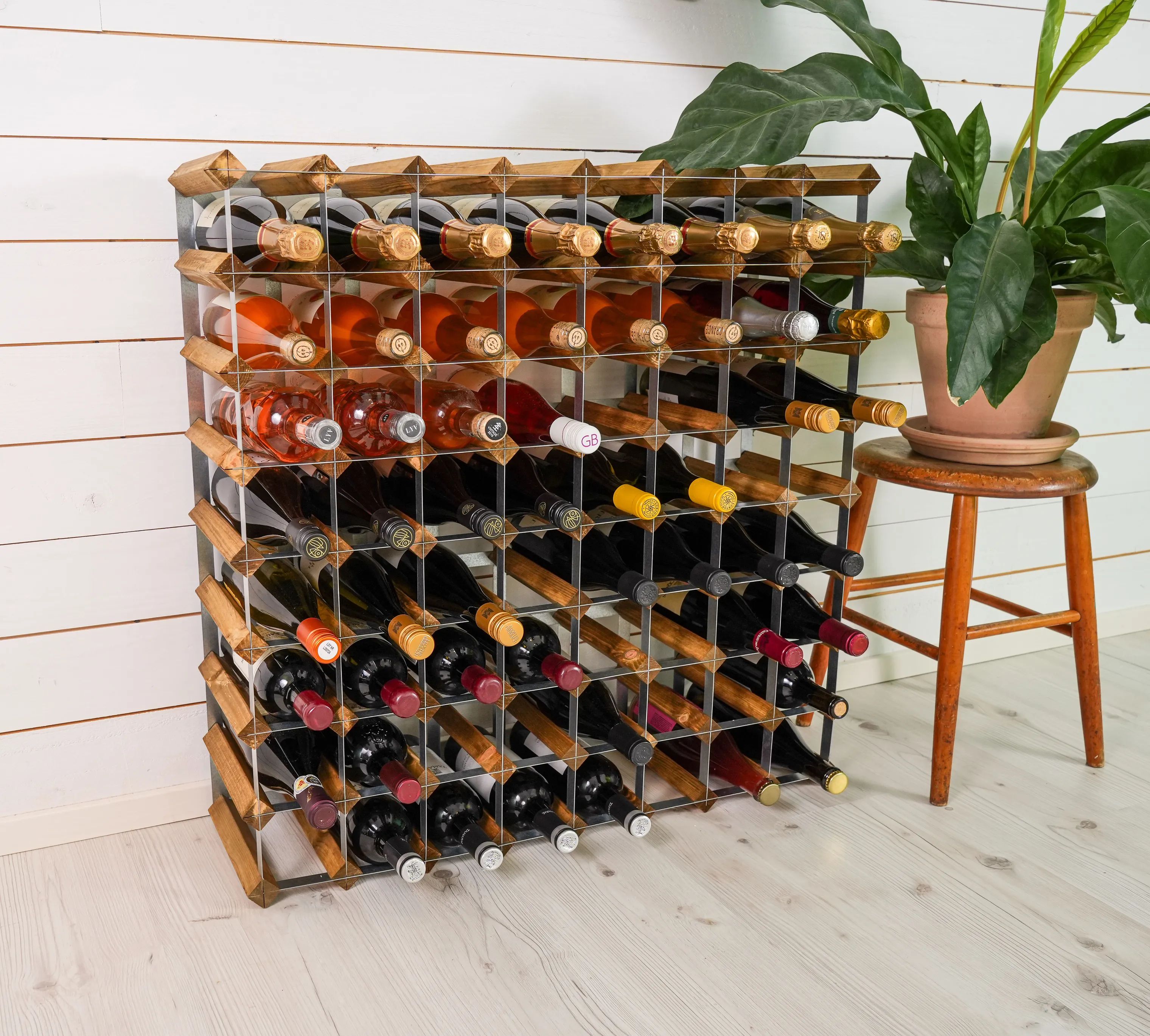 Traditional Wine Racks Vinreoler Vinreol i Lys eg, 72 flasker, 2