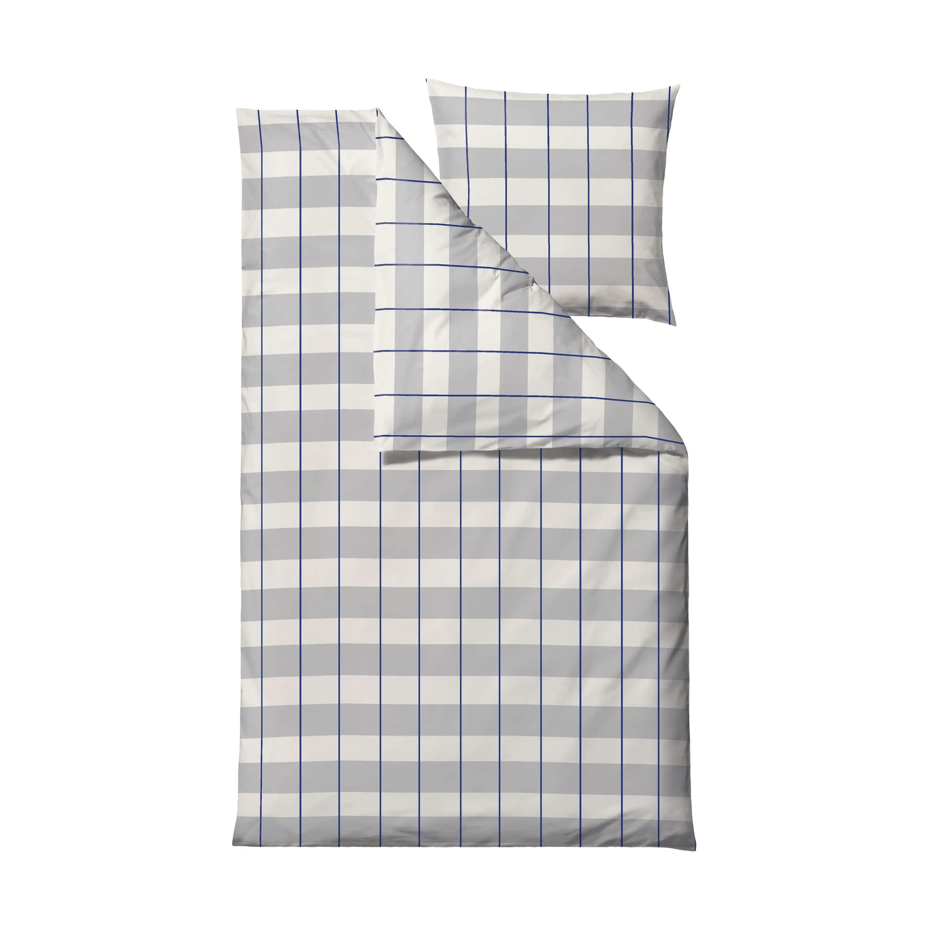 Södahl Sengetøj Blocks Sengetøj i Cloud grey, B140 x L200 cm, 1