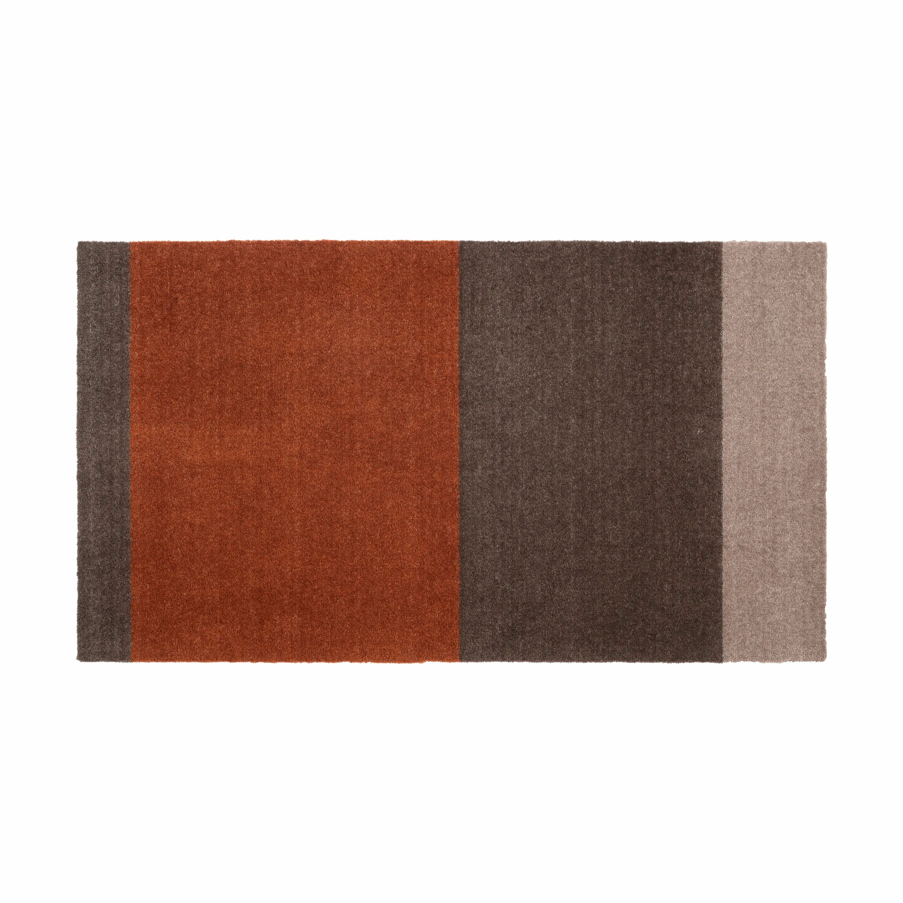 Tica Copenhagen Gulvtæpper Stripes Horisontal Gulvtæppe i Brun/terracotta, B67 x L120 cm, 1
