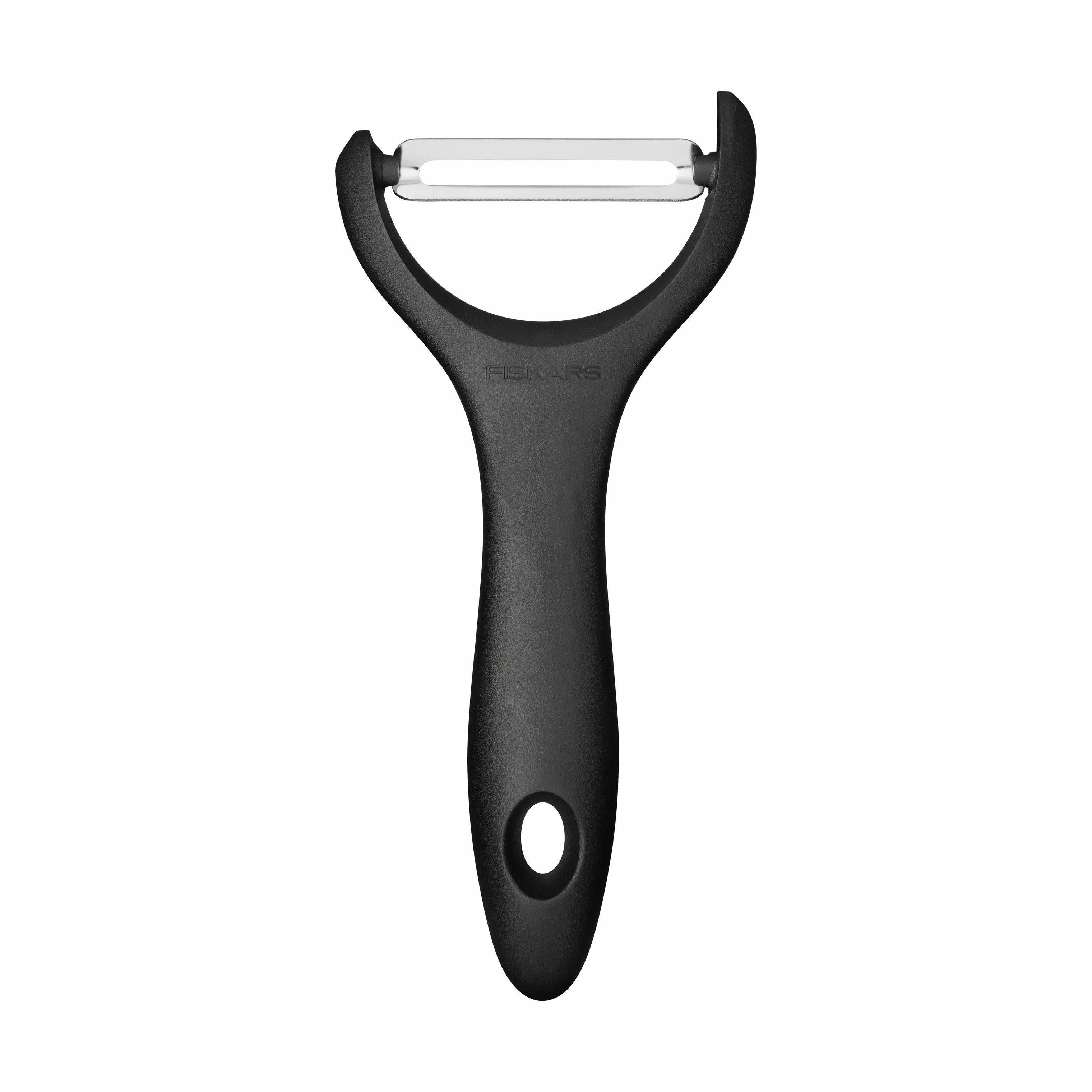 Fiskars Grøntsags- og kartoffelskrællere Essential Y-formet Skrællekniv i stål/sort, 1