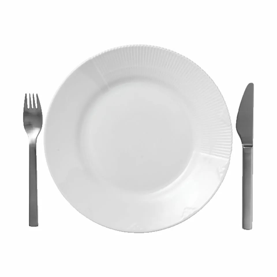 Royal Copenhagen Middagstallerkener Hvid Elements Tallerken i Hvid, 26 cm, 4