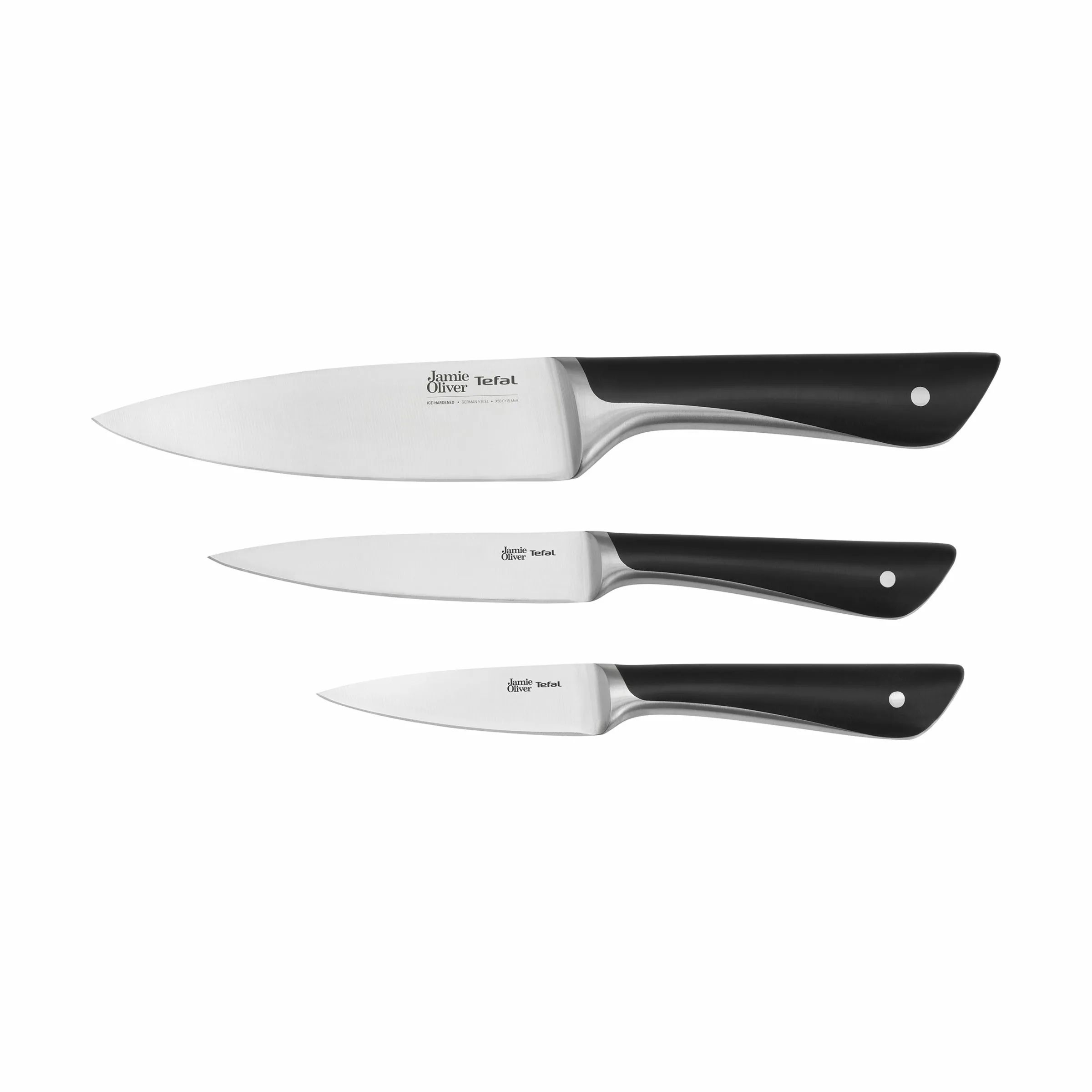 Jamie Oliver by Tefal Knivsæt Knivsæt - 3 dele i sort/sølv, 1