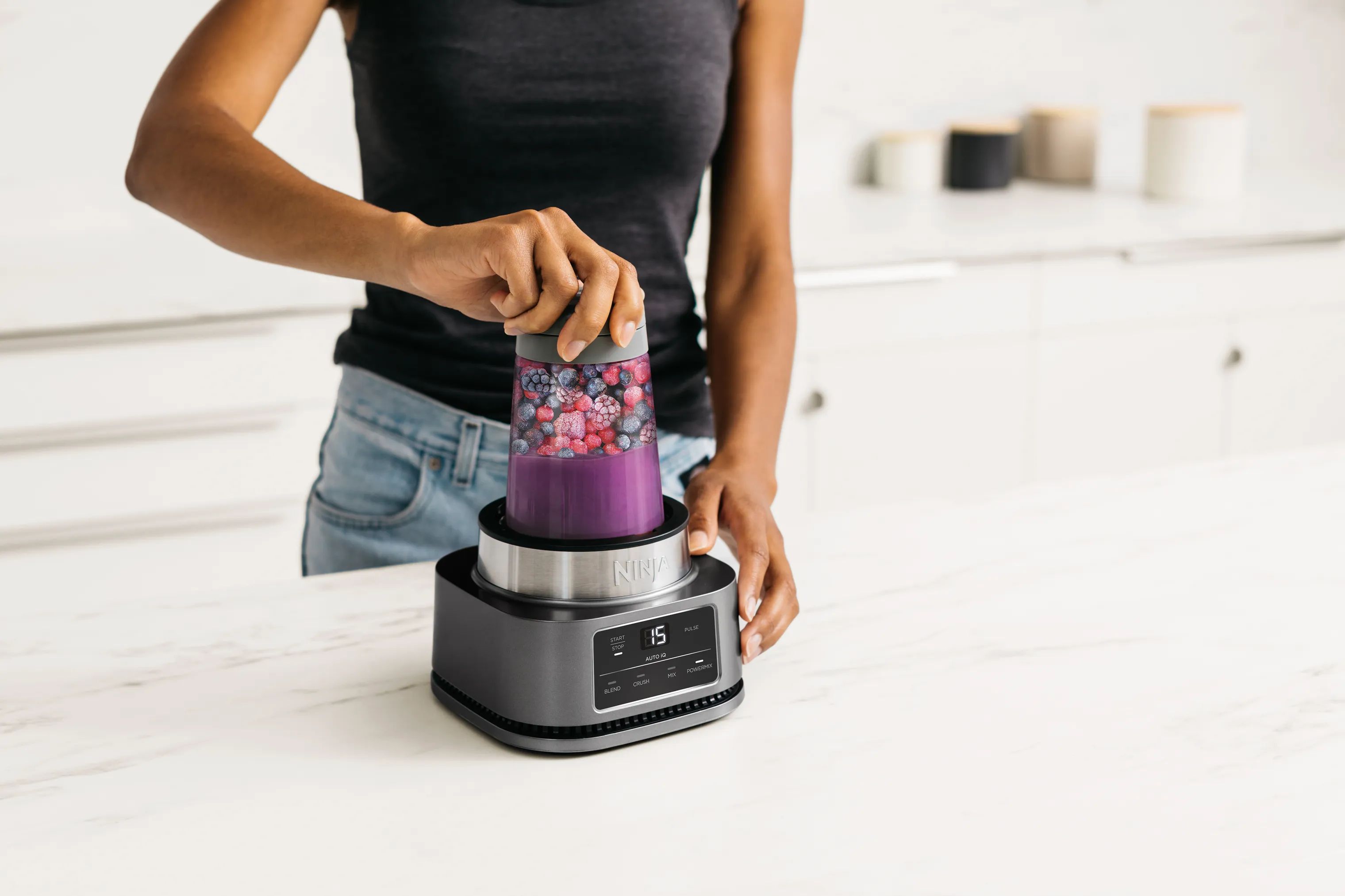 Ninja Blendere Foodi Power Nutri 2-i-1 Blender i sølvfarvet, 2