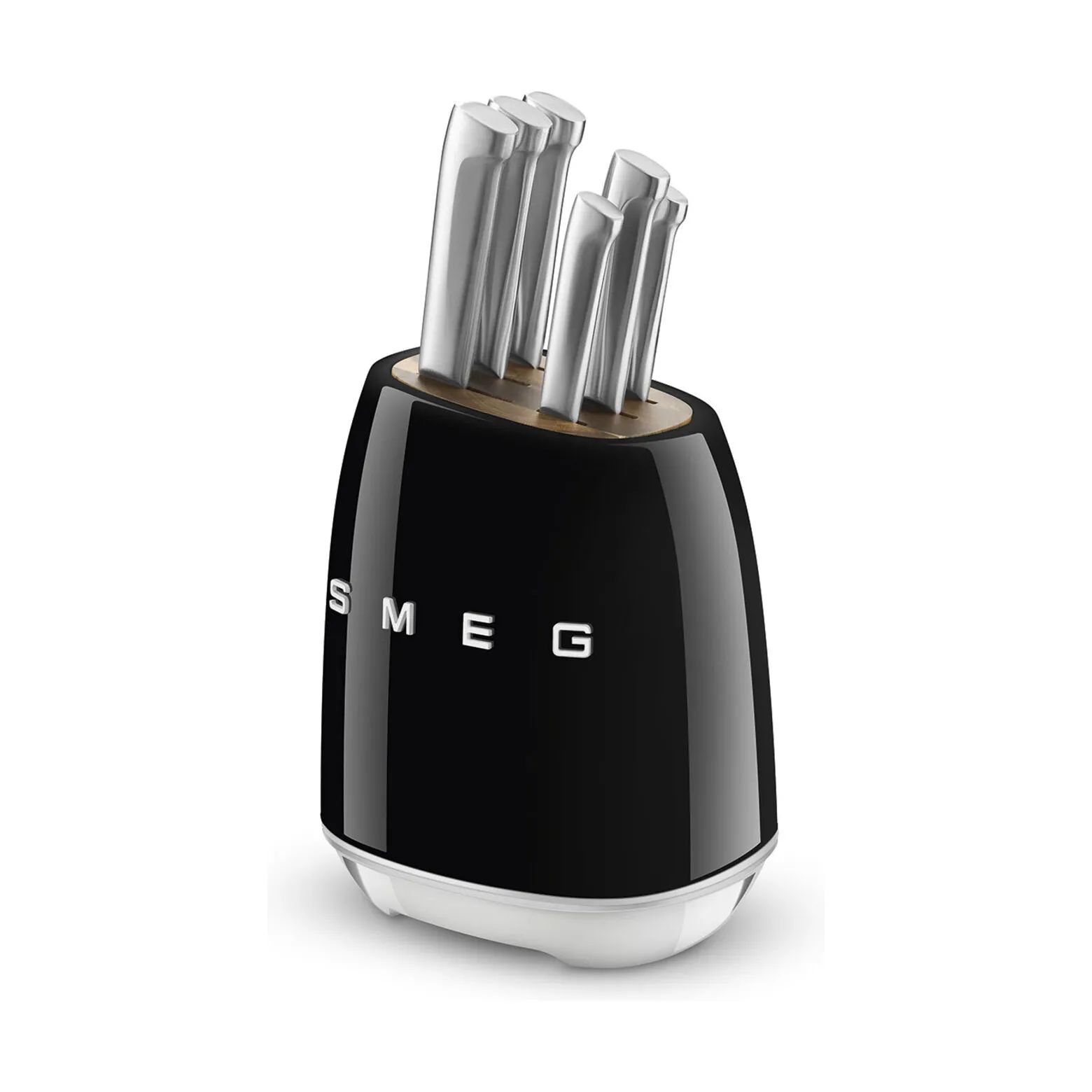 Smeg Knivblokke med knive 50's Style Knivbloksæt - 7 dele i Sort, 3