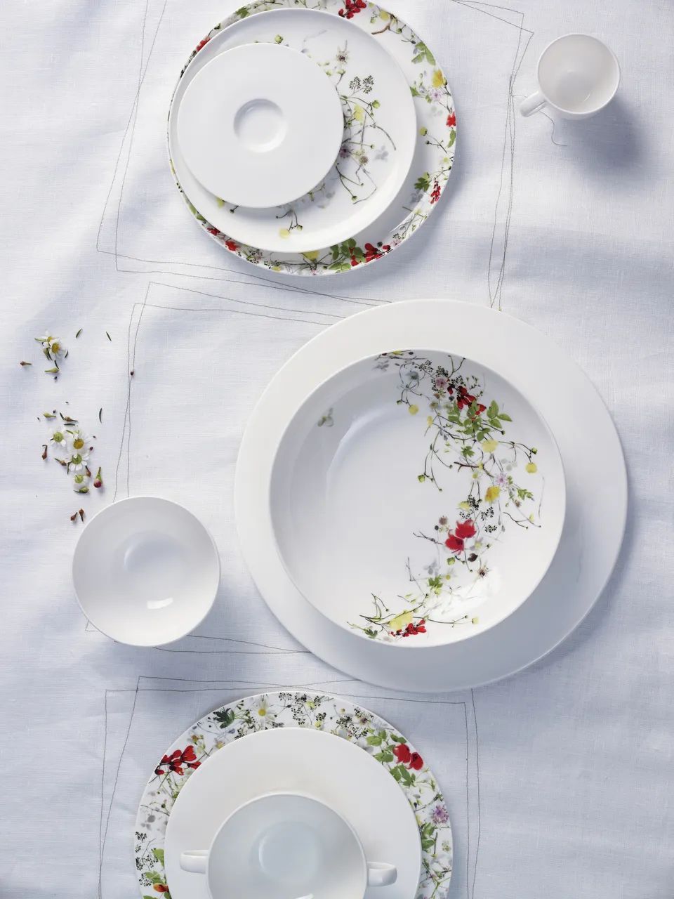 Rosenthal Frokosttallerkener Brillance Fleurs Sauvages Frokosttallerken i Hvid / Multifarvet, 2