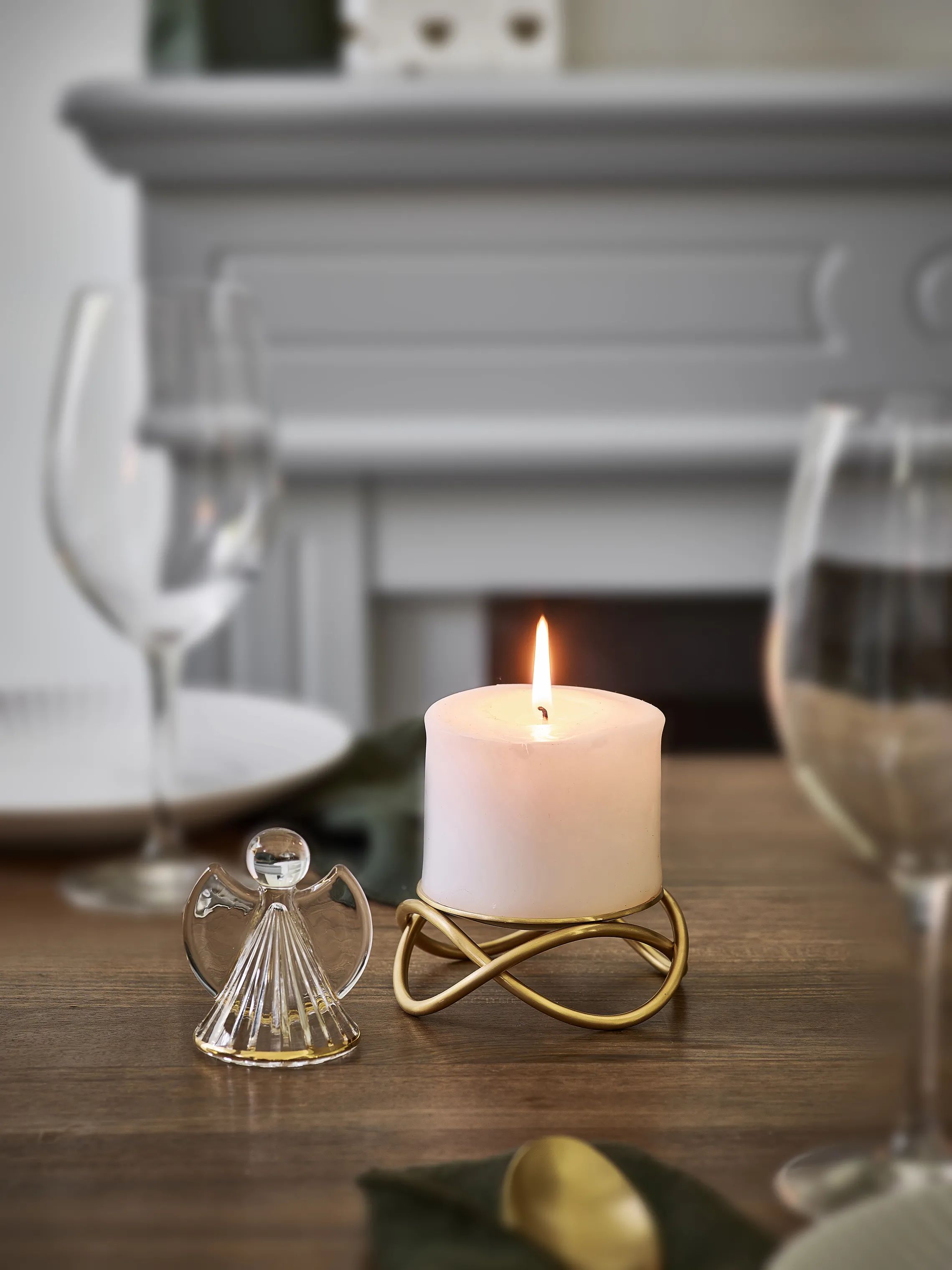 Georg Jensen Bloklysestage Christmas Collectibles Glow Lysestage i Mat guld, 3,7 cm, 2