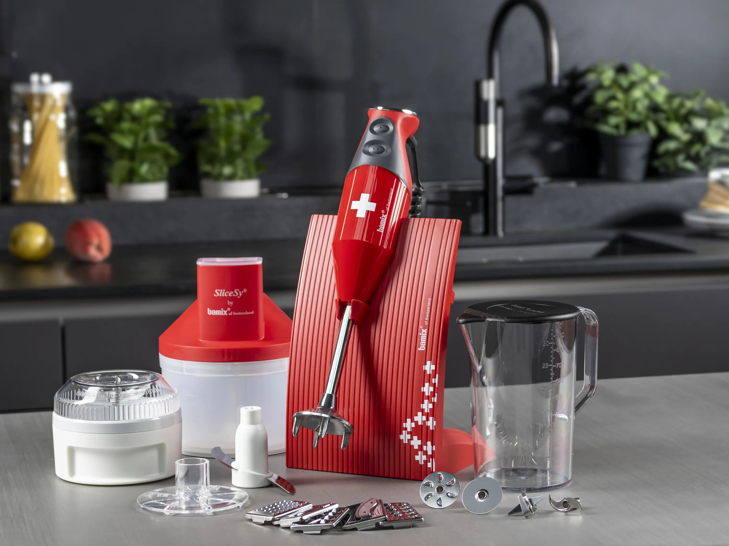 Bamix Stavblendere Swissline Superbox Stavblender i Rød, 2