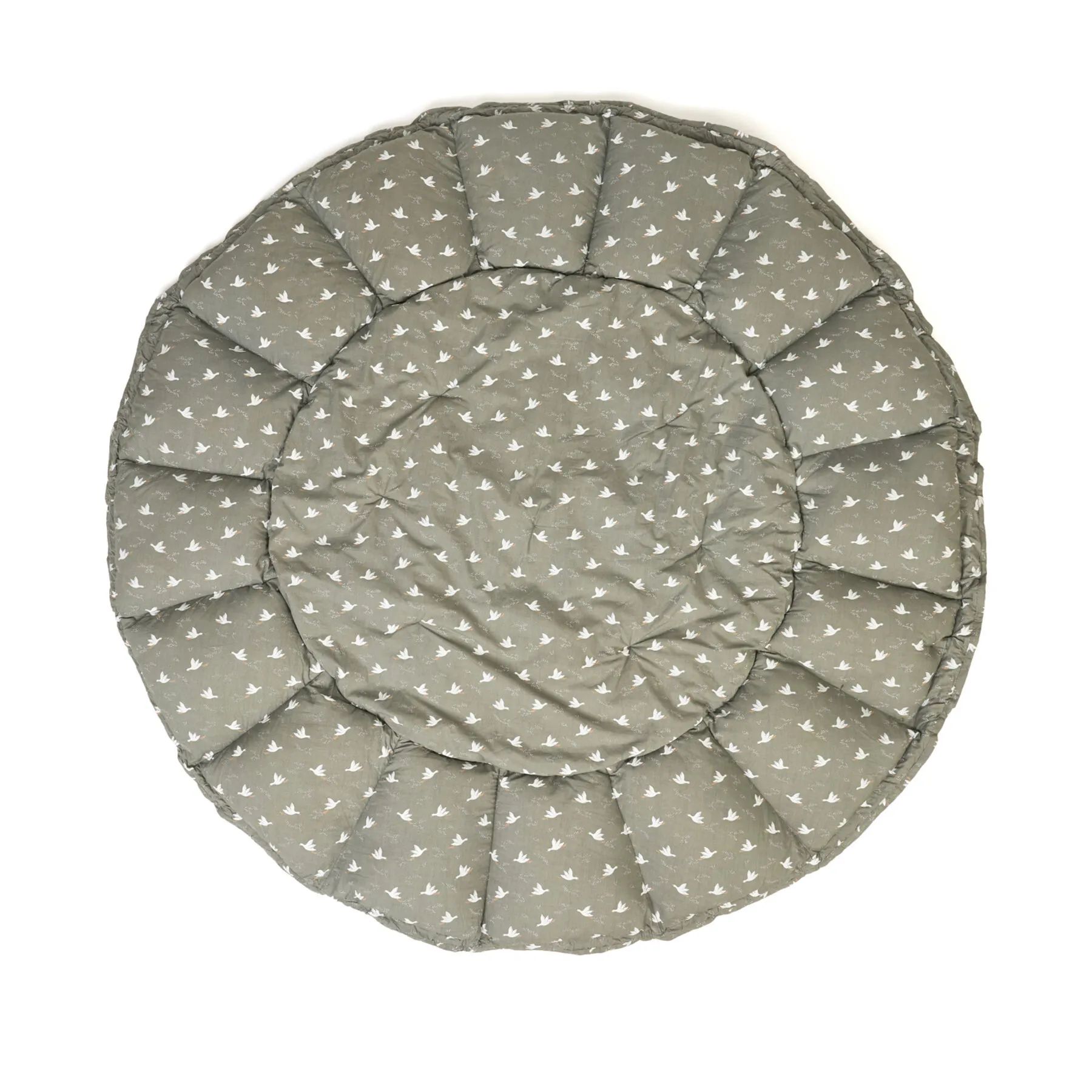 Play&Go Til børneværelset Bloom Babynest Legemåtte i Grøn m fugle, 4