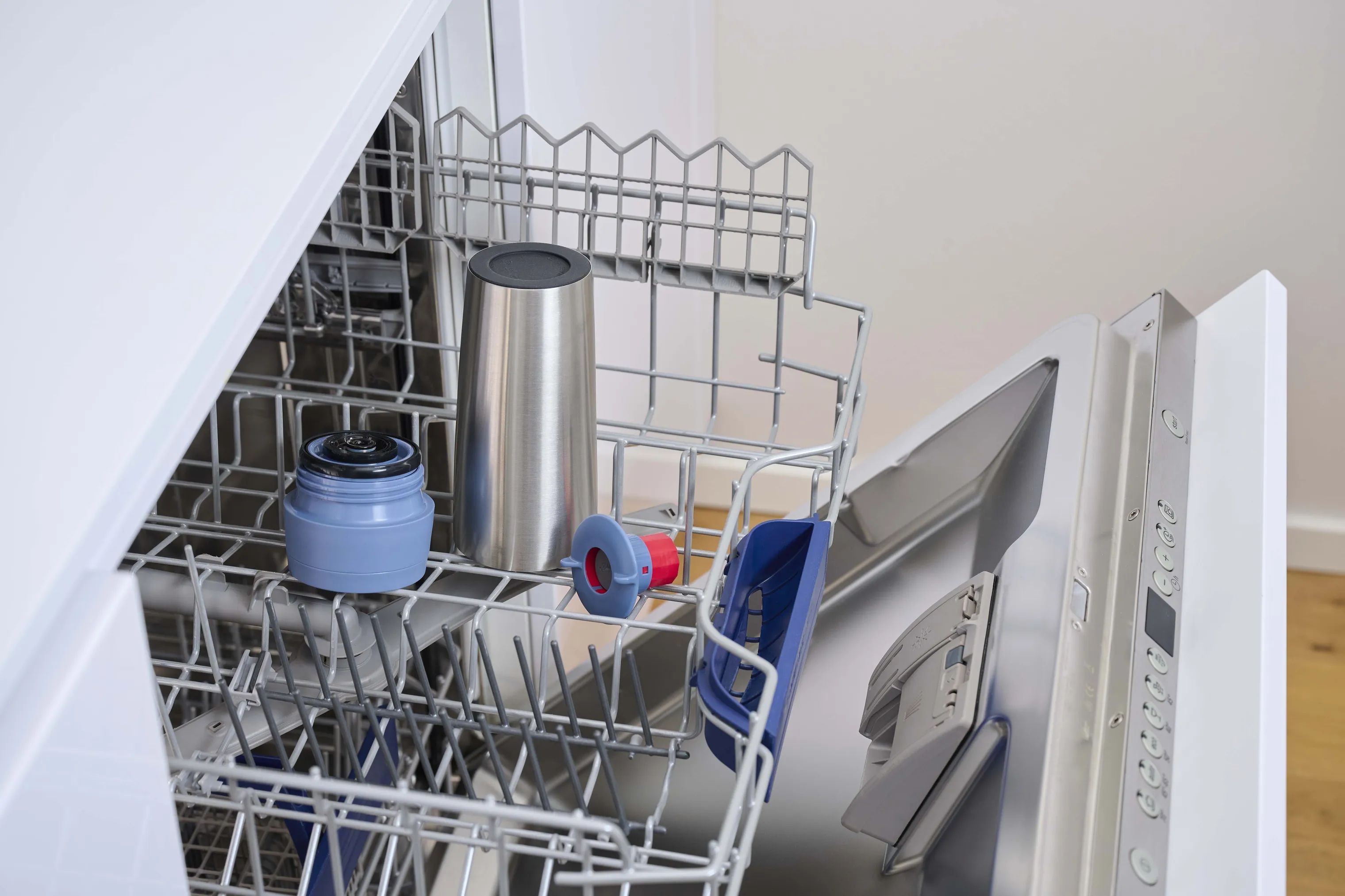 Emsa To go kopper To Go To-Go Classic Rejsekrus i Brushed stainless steel;Blue, 0.36 L, 5