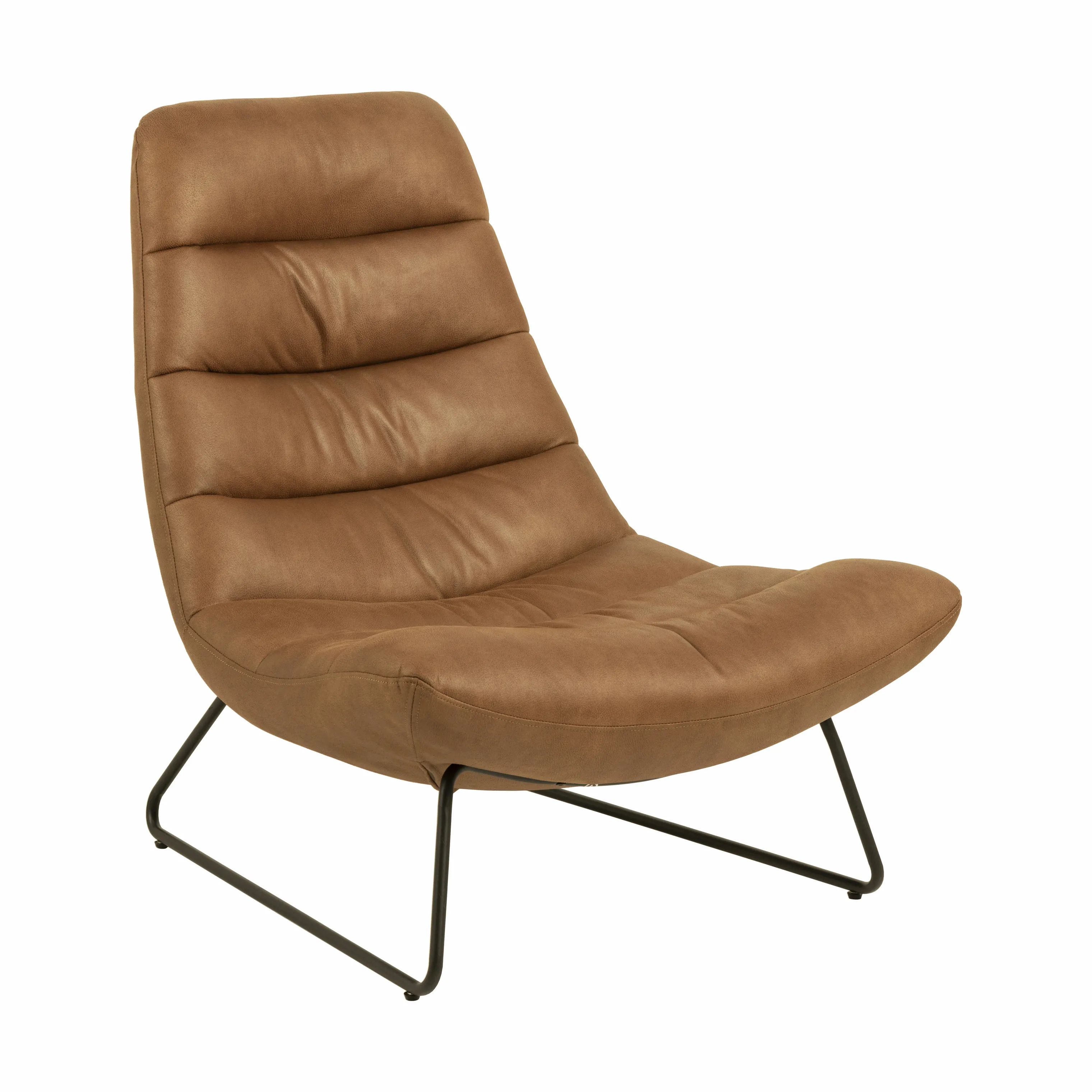 CASA Living Lænestole Milford Loungestol i Cognac, 4