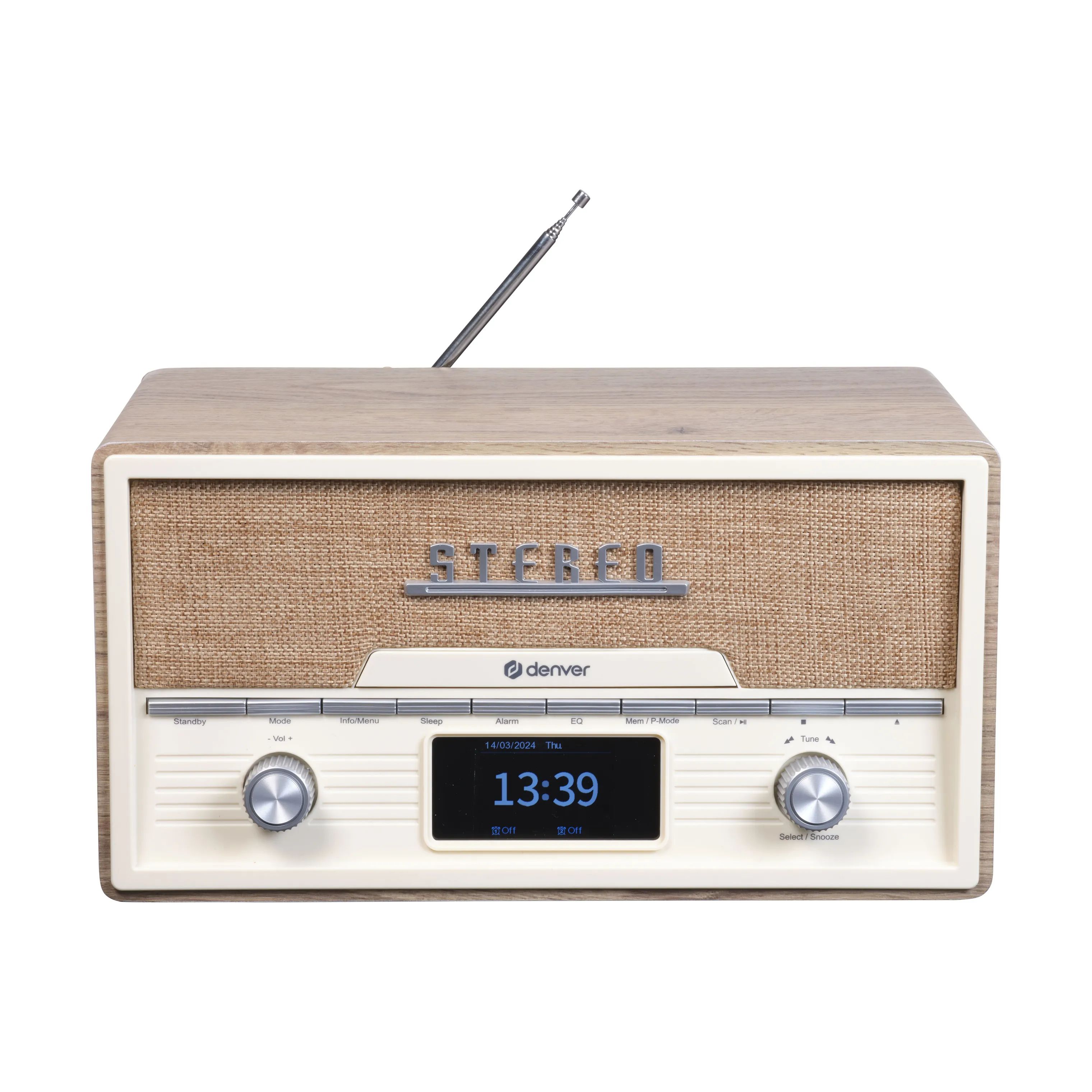 Denver Højtalere Retro Anlæg MDA-525LW i Natur, 1